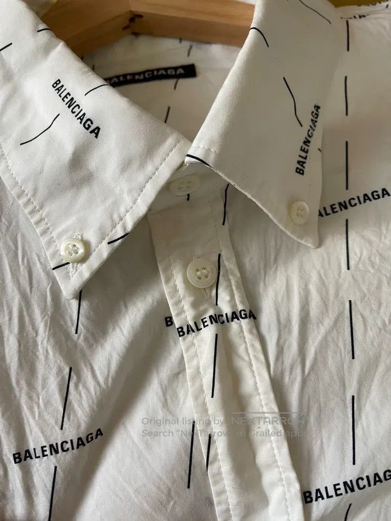 Balenciaga Balenciaga size 43 White Barrage Shirt Size US XL / EU 56 / 4 - 9 Thumbnail