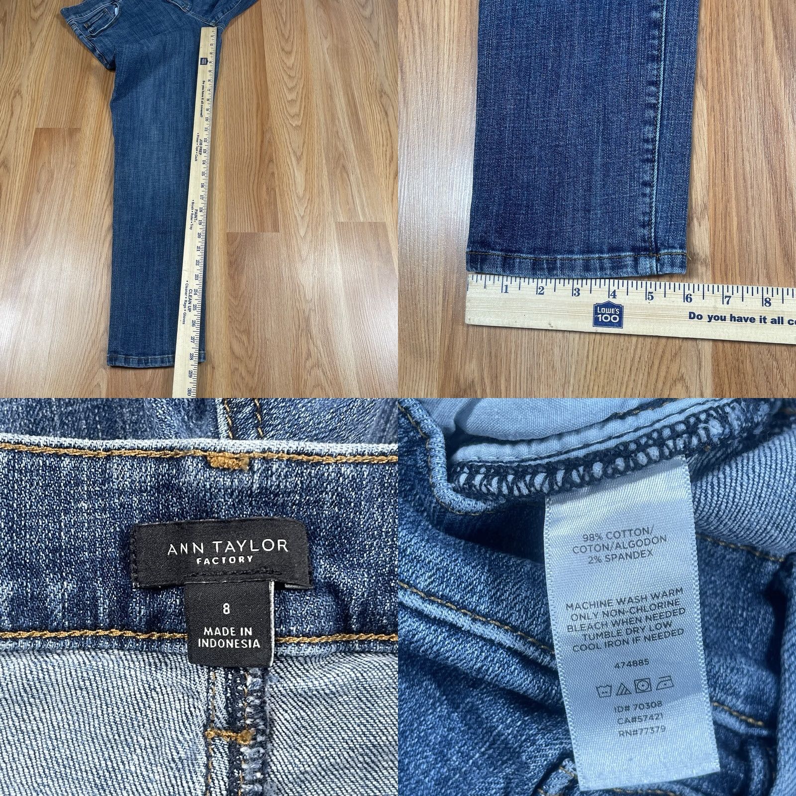 Ann Taylor Ann Taylor Jeans Womens Size 8 Stretch Mid Rise Blue Wash Denim Size 30" / US 8 / IT 44 - 8 Thumbnail