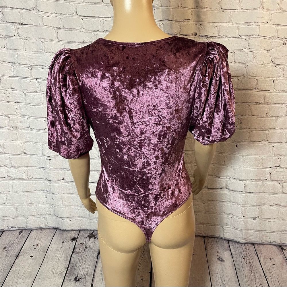 Free People New Free People Don't You Wish Velvet Purple Bodysuit Size Size S / US 4 / IT 40 - 5 Thumbnail