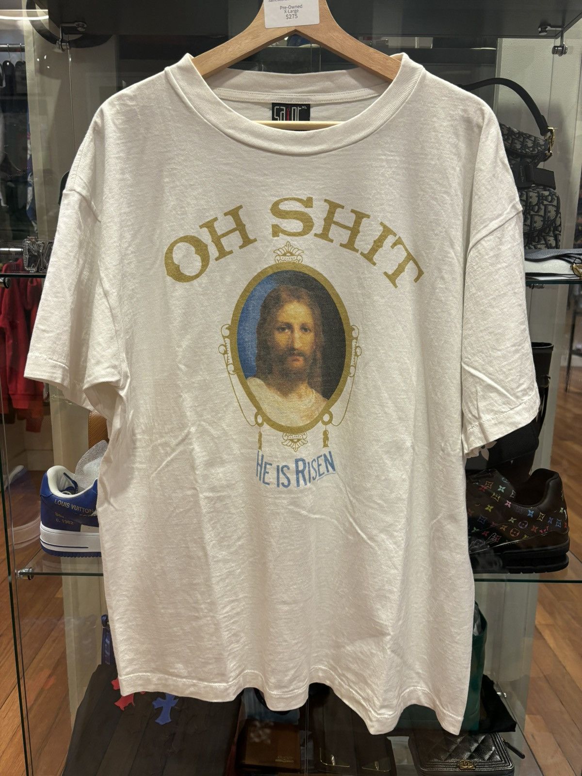 Pre-owned Saint Michael ‘he Is Risen' Tee In White