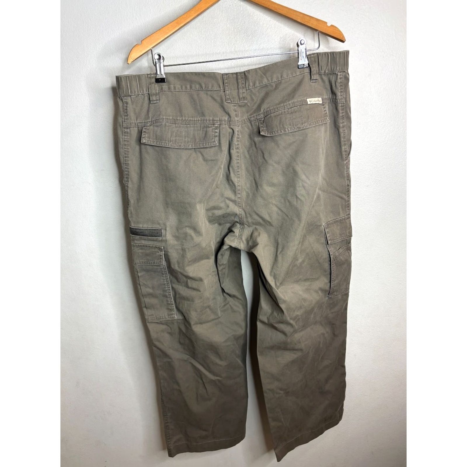 Vintage Columbia Cargo Pants Baggy Mens Size L Green 90s Outdoor Workwear Canvas Pant Size US 33 - 5 Thumbnail