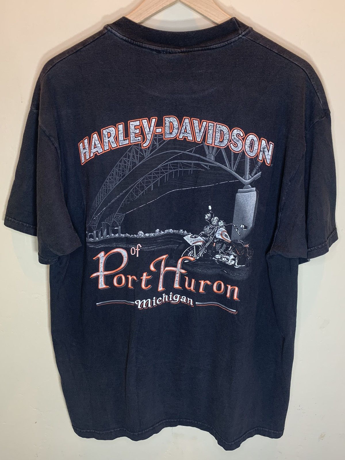 Harley Davidson *RARE* Vintage Harley Davidson Port Huron Embroidered Shirt Size US XL / EU 56 / 4 - 2 Thumbnail