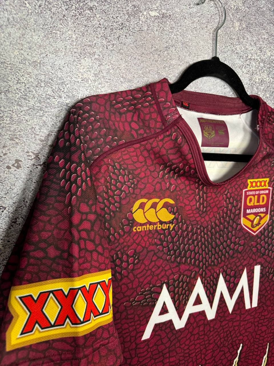 Canterbury of New Zealand QLD Maroons State Of Origin 2009 NRL Canterbury Jersey Size US L / EU 52-54 / 3 - 8 Thumbnail