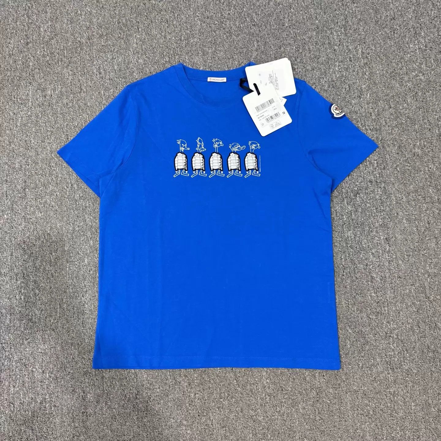 Moncler Blue Embroidered Logo Short-Sleeve NWT S/L/XL