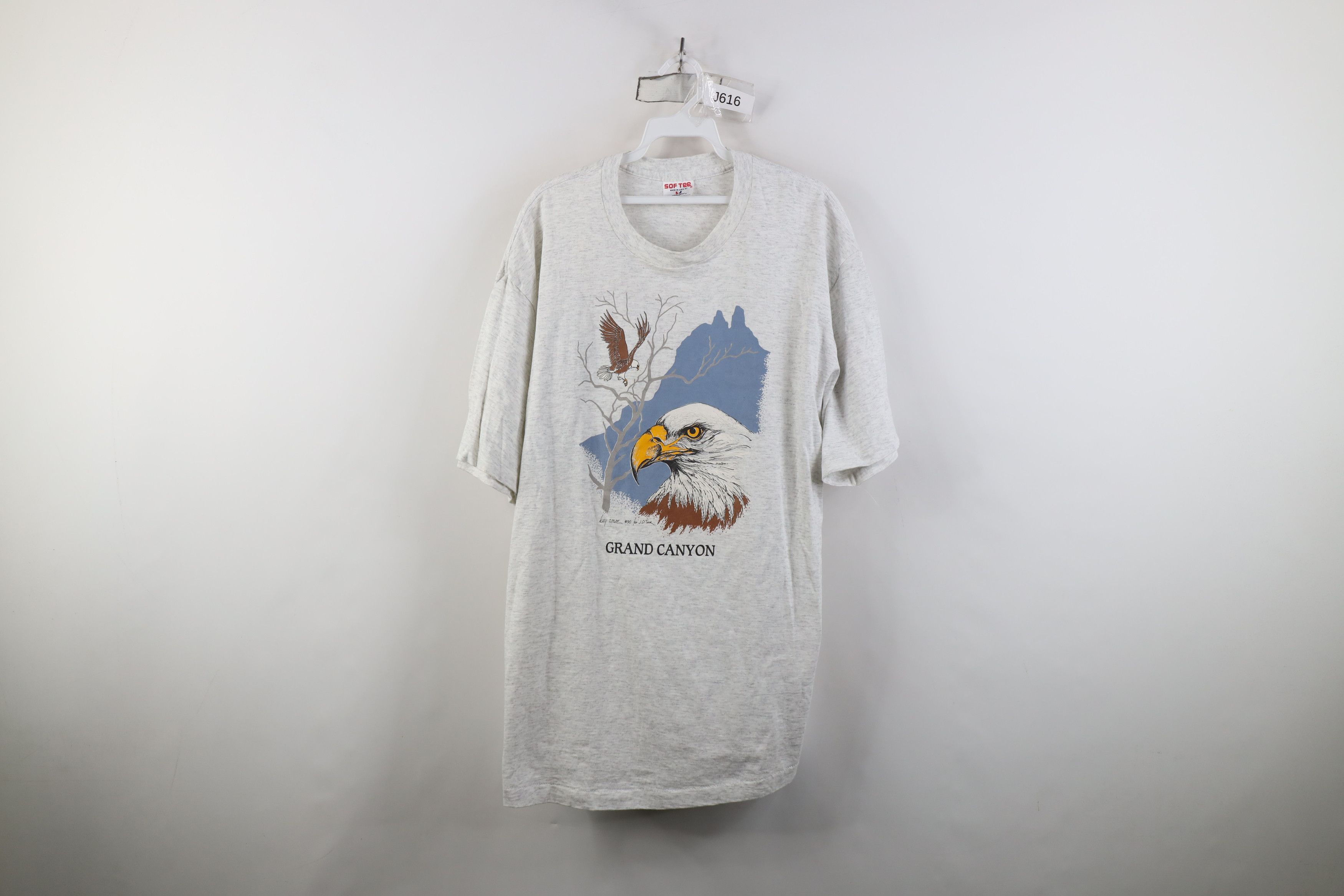 Vintage Vintage 90s Streetwear Canyon Eagle Short Sleeve T-Shirt USA Size US XXL / EU 58 / 5 - 1 Thumbnail