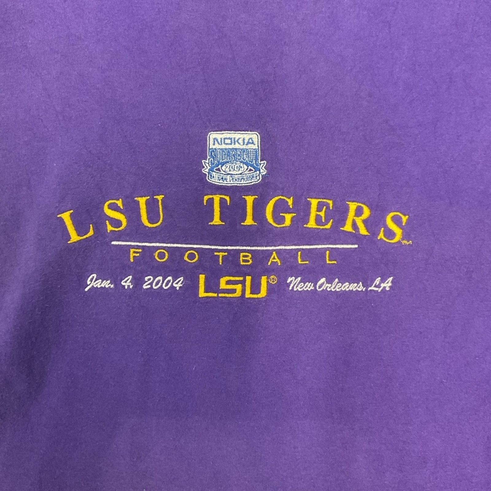 Hanes 2000s LSU Tigers Football Men’s Purple T-Shirt Size US L / EU 52-54 / 3 - 4 Thumbnail