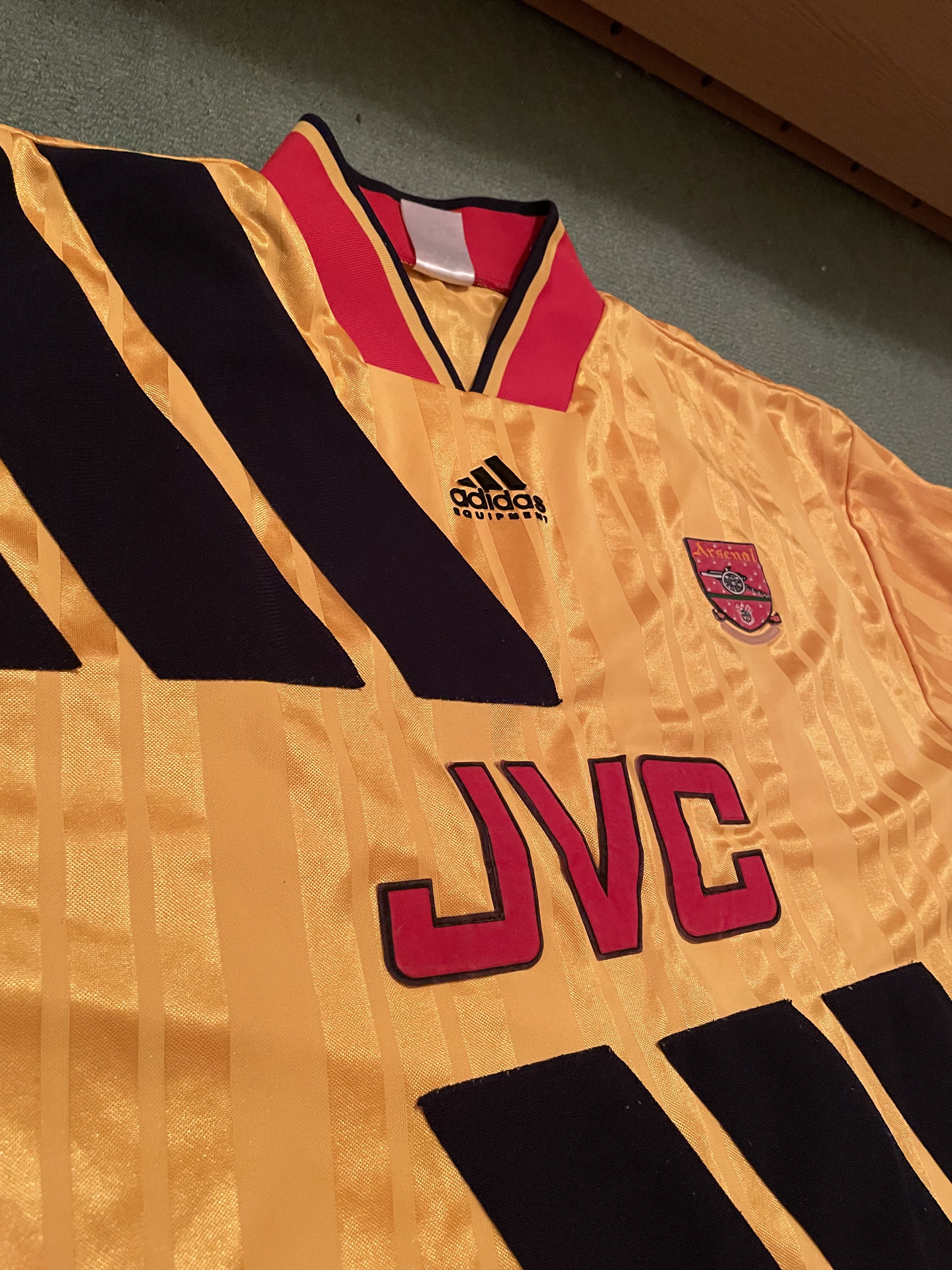 Adidas Arsenal 93/94 Yellow Away Retro Football Jersey Size US M / EU 48-50 / 2 - 5 Thumbnail
