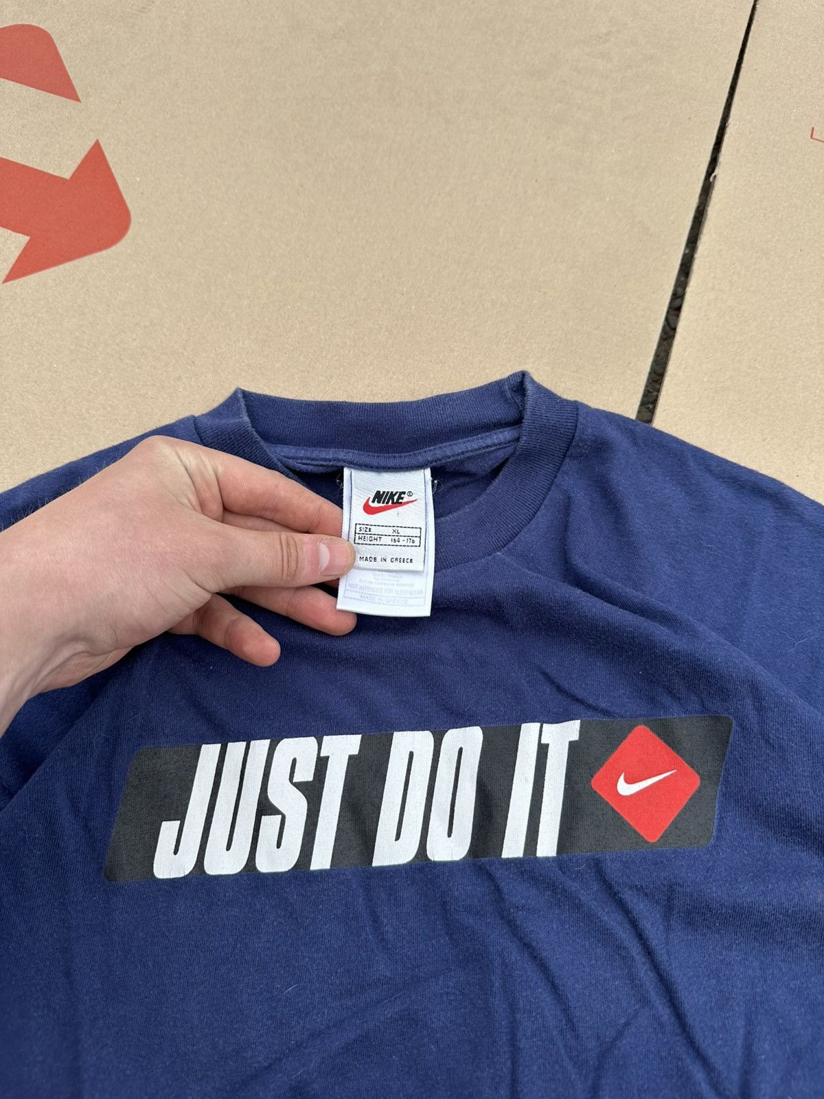 Nike × Vintage Vintage Nike Just Do It T-Shirt Y2K Style Size US S / EU 44-46 / 1 - 6 Thumbnail