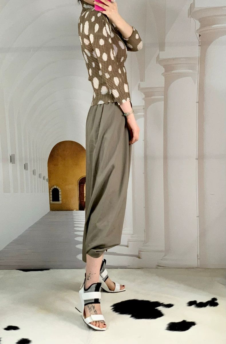 Issey Miyake Issey Miyake Khaki polka dot top Size M / US 6-8 / IT 42-44 - 3 Thumbnail