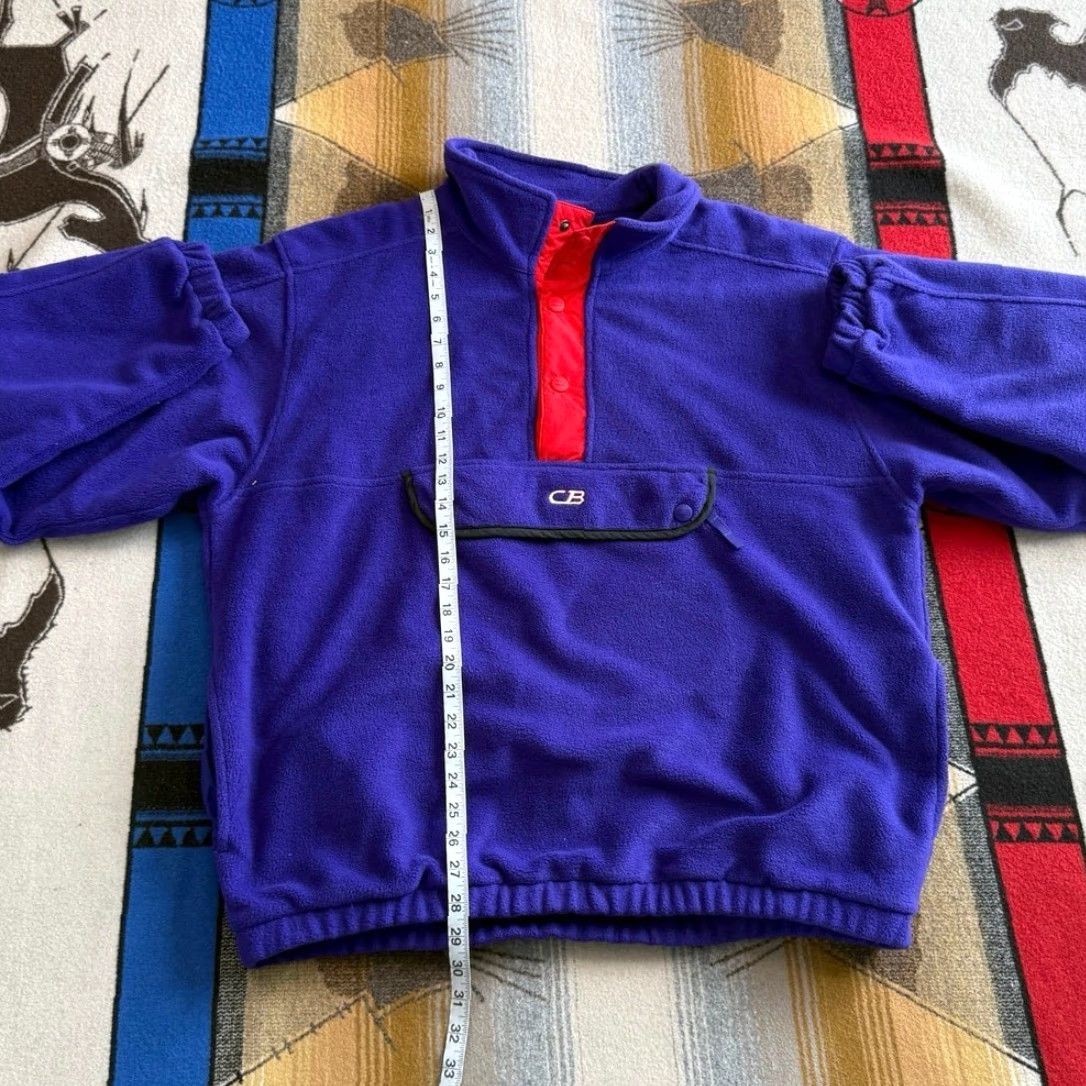 CB Sports VINTAGE 90s CB Sports Snap Fleece Pullover Men L Purple Red Solid Outdoor Winter Fall Spring Shirt Jacket? Size US L / EU 52-54 / 3 - 7 Thumbnail