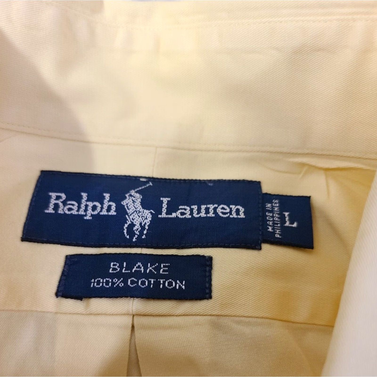 Polo Ralph Lauren Polo Ralph Lauren Shirt Men Yellow L Long Sleeve Button-Down Collar Cotton Knit Embroidered Logo Button-Up Size US L / EU 52-54 / 3 - 5 Thumbnail