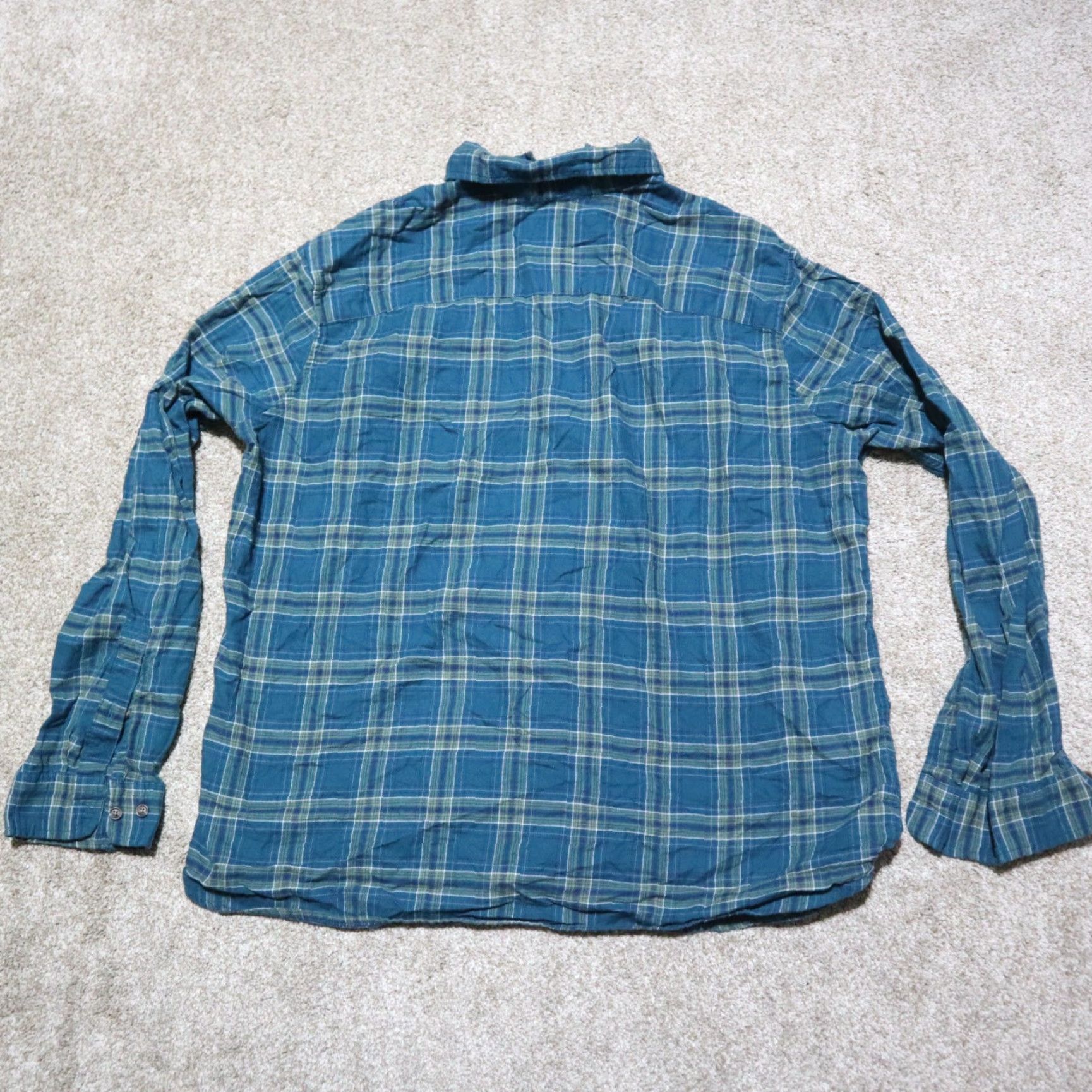 Vintage Goodfellow & Co Blue Plaid Green Long Sleeve Button-Down Shirt Mens Size XXL 2XL Size US XXL / EU 58 / 5 - 7 Thumbnail