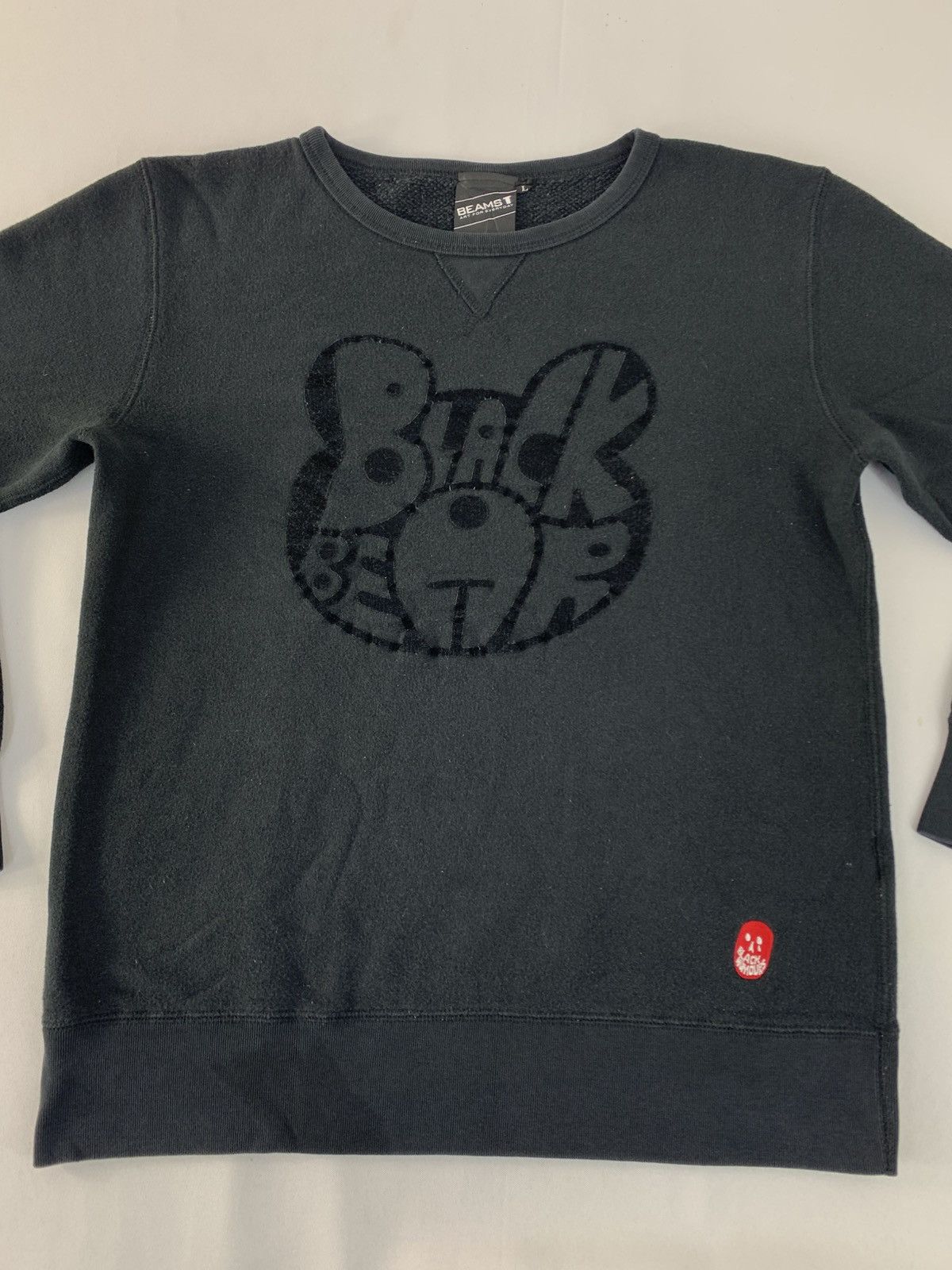 Beams Plus Beam T Black Humour Black Bear Crewneck Pullover Big Logo Size L / US 10 / IT 46 - 3 Thumbnail