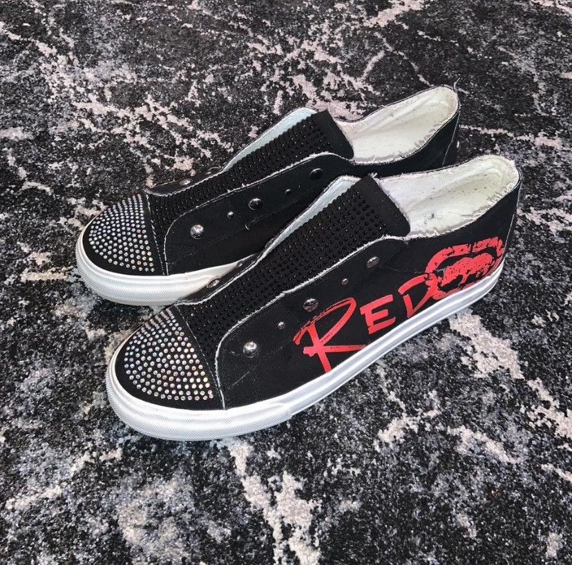 Ecko Unltd. Ed Hardy Marc Ecko Y2K Bedazzled Vintage Ecko Unltd Red Slip On Converses Grailed