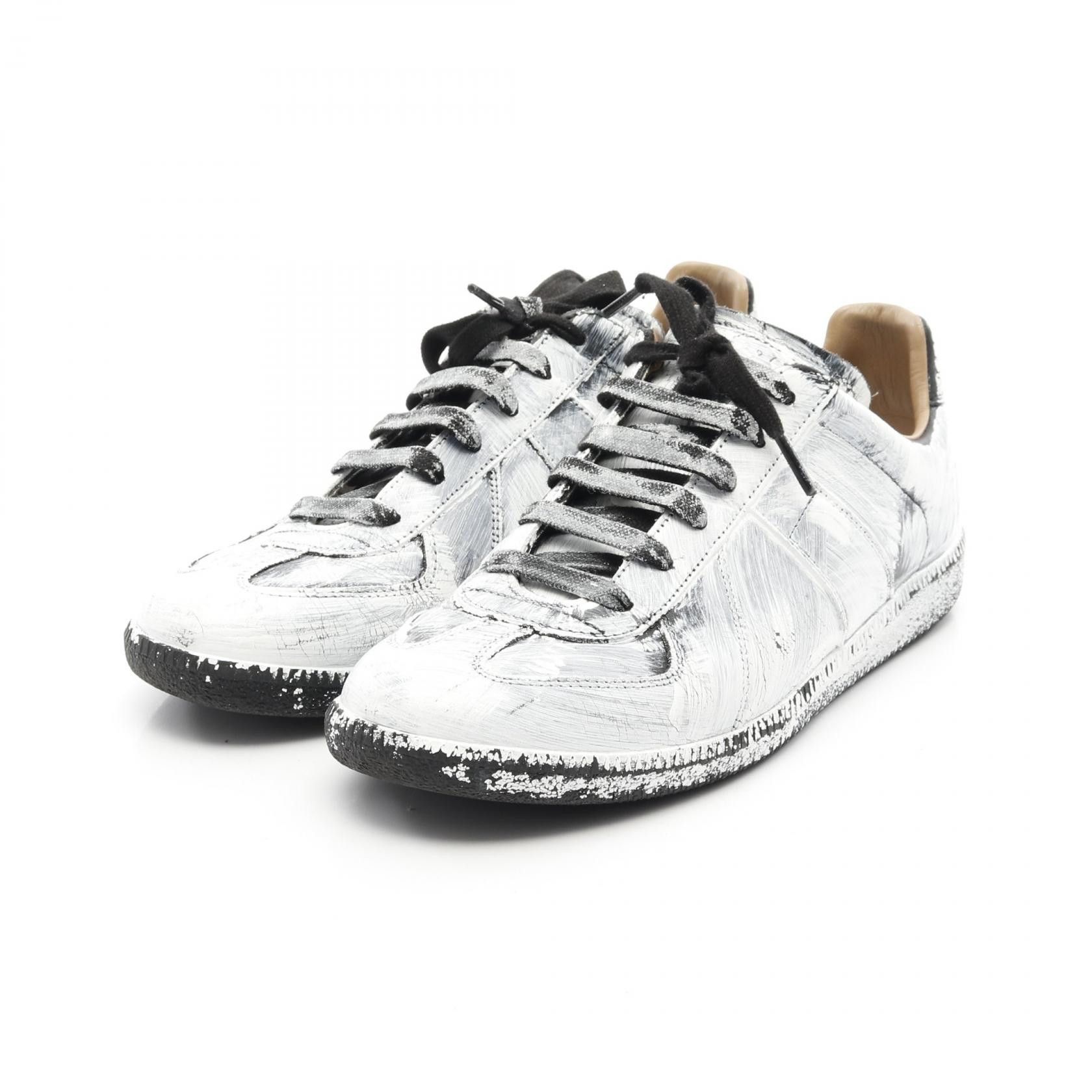 Maison Martin Margiela Maison Margiela Replica Leather Sneakers Leather Shoes in White, Men's