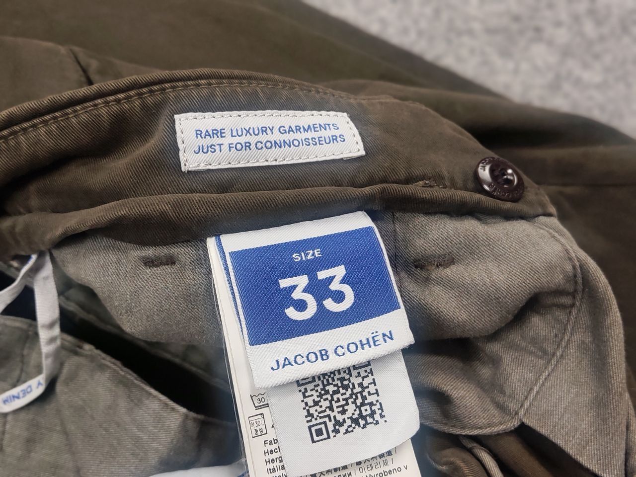 Jacob Cohen Jacob Cohen Italy bobby Trouser chino Green canvas Pants Size US 33 - 18 Thumbnail