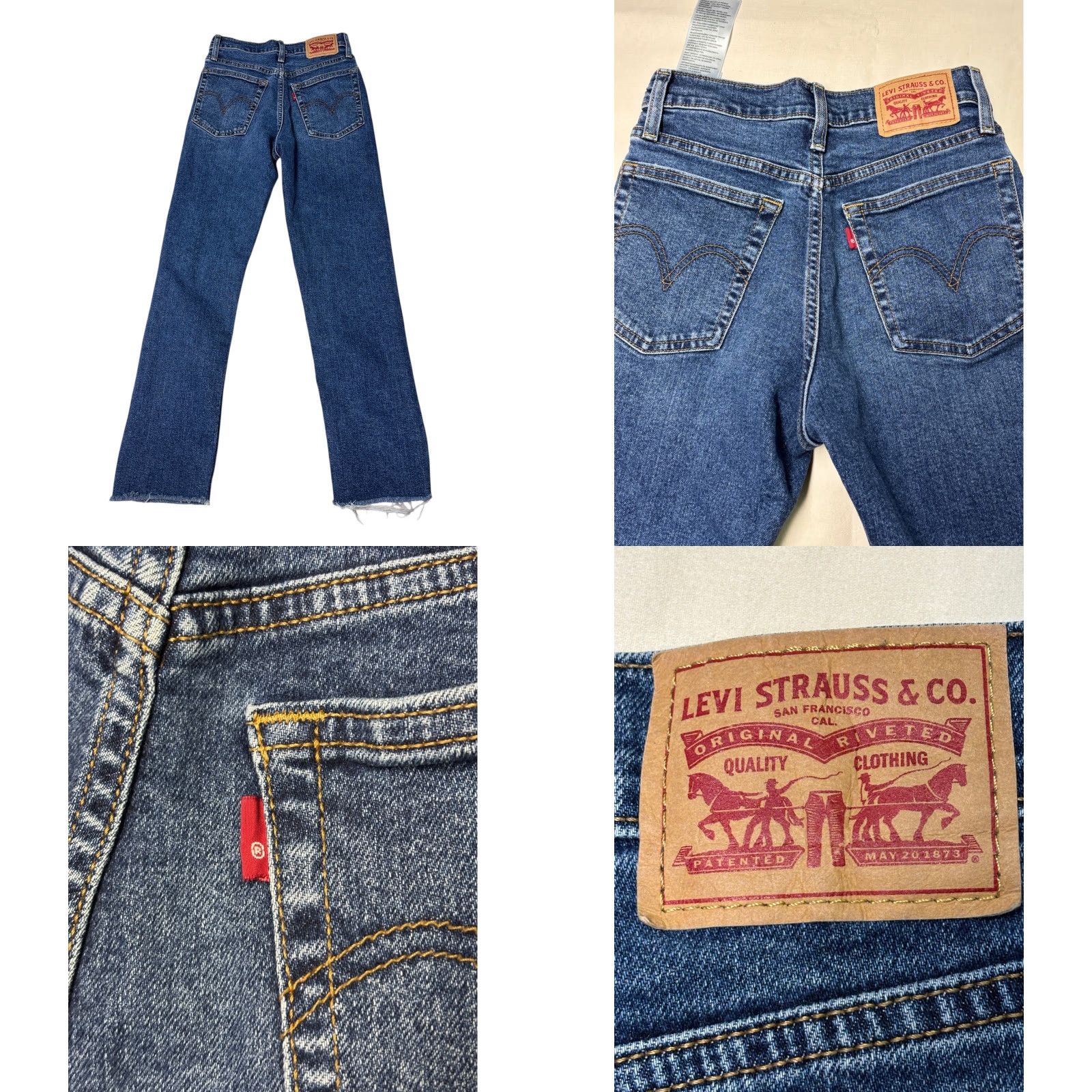Levi's VINTAGE Levi Strauss Wedgie Straight Jeans Distressed Medium Wash Women's 25 Size 42" / US 20 - 8 Thumbnail