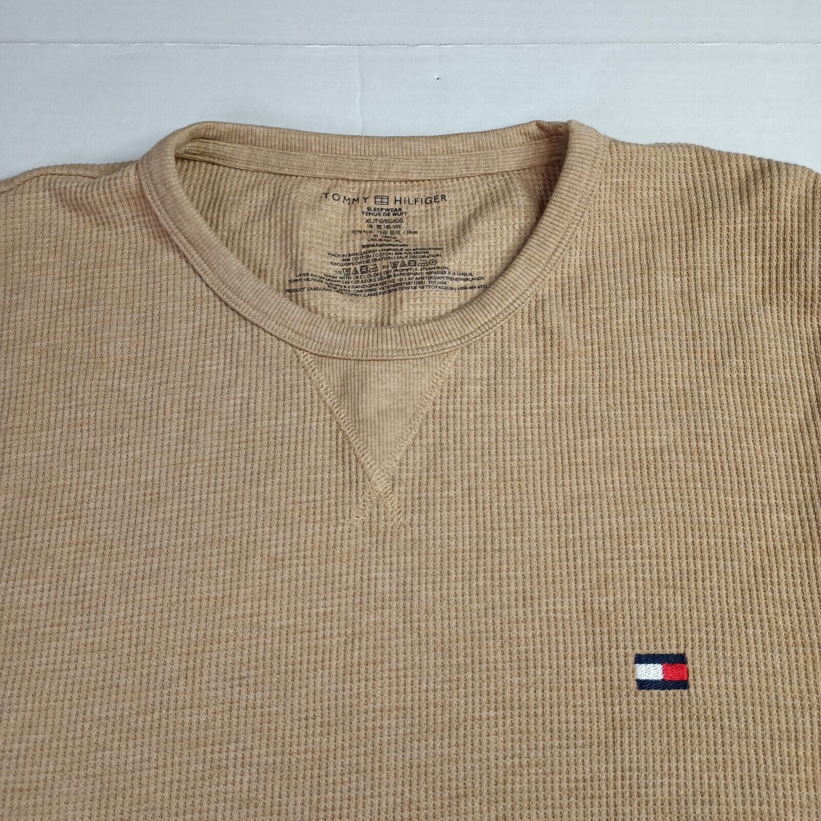 Tommy Hilfiger Tommy Hilfiger Shirt Men's XL Beige Waffle Knit Thermal Size US XL / EU 56 / 4 - 3 Thumbnail