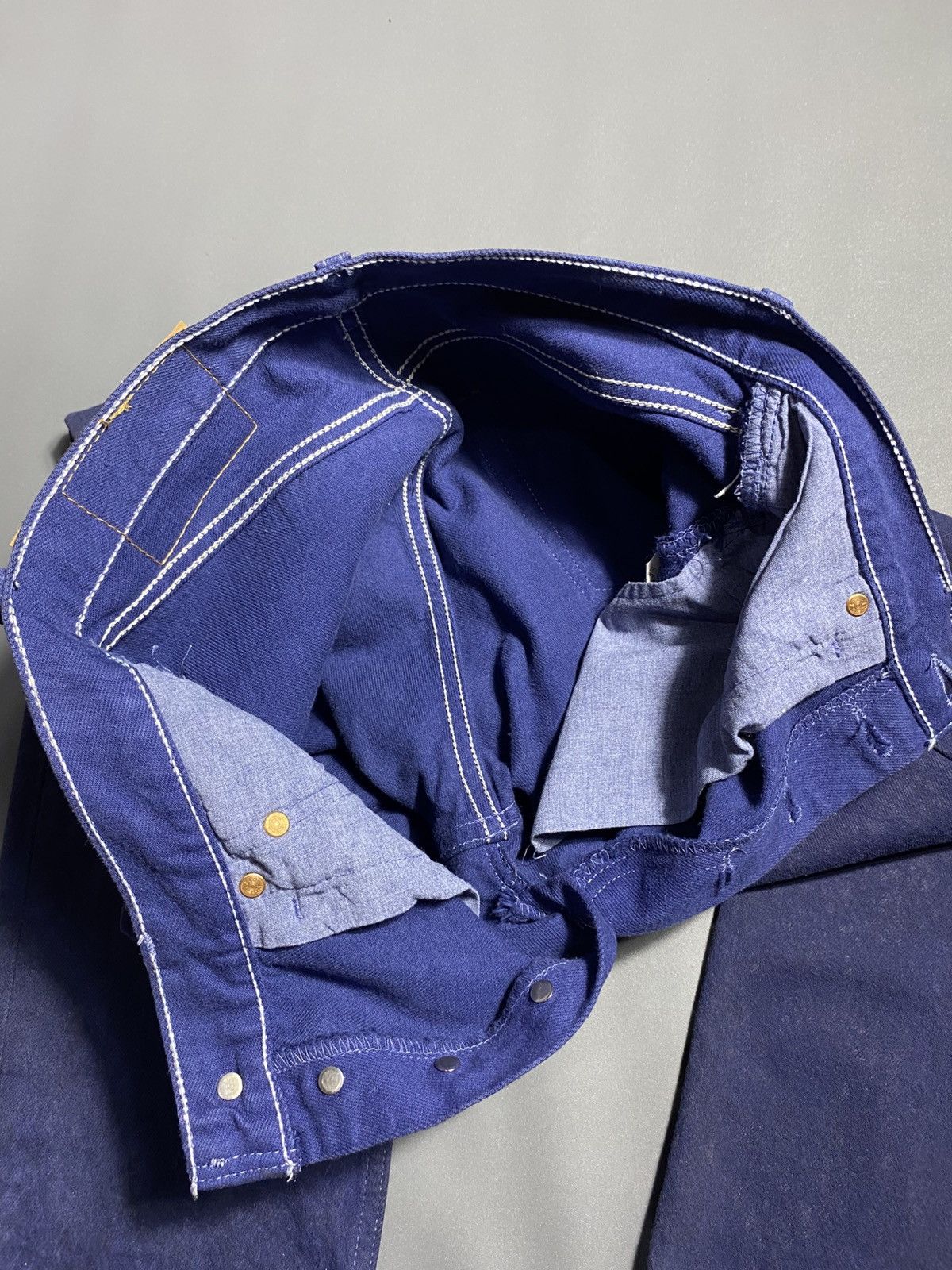 Levi's Levi's 501 Wax Coated Blue Waxed Jeans Size US 29 - 6 Thumbnail
