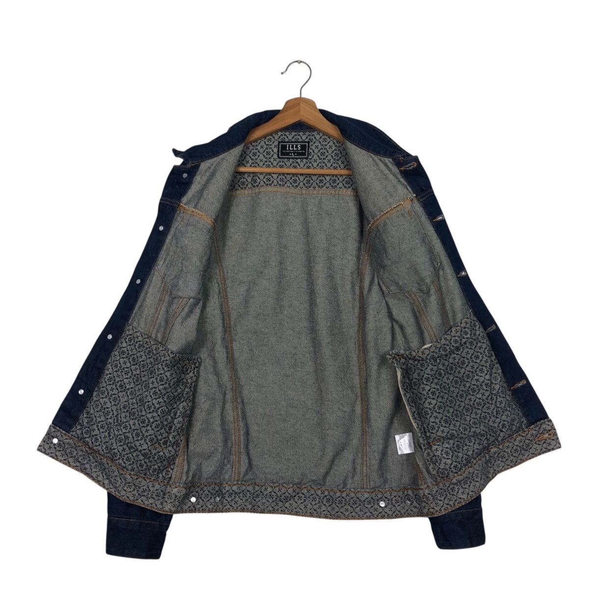 Japanese Brand 📌Vintage Denim Trucker Jacket ILLS Japan Issey Miyake Size US L / EU 52-54 / 3 - 14 Thumbnail