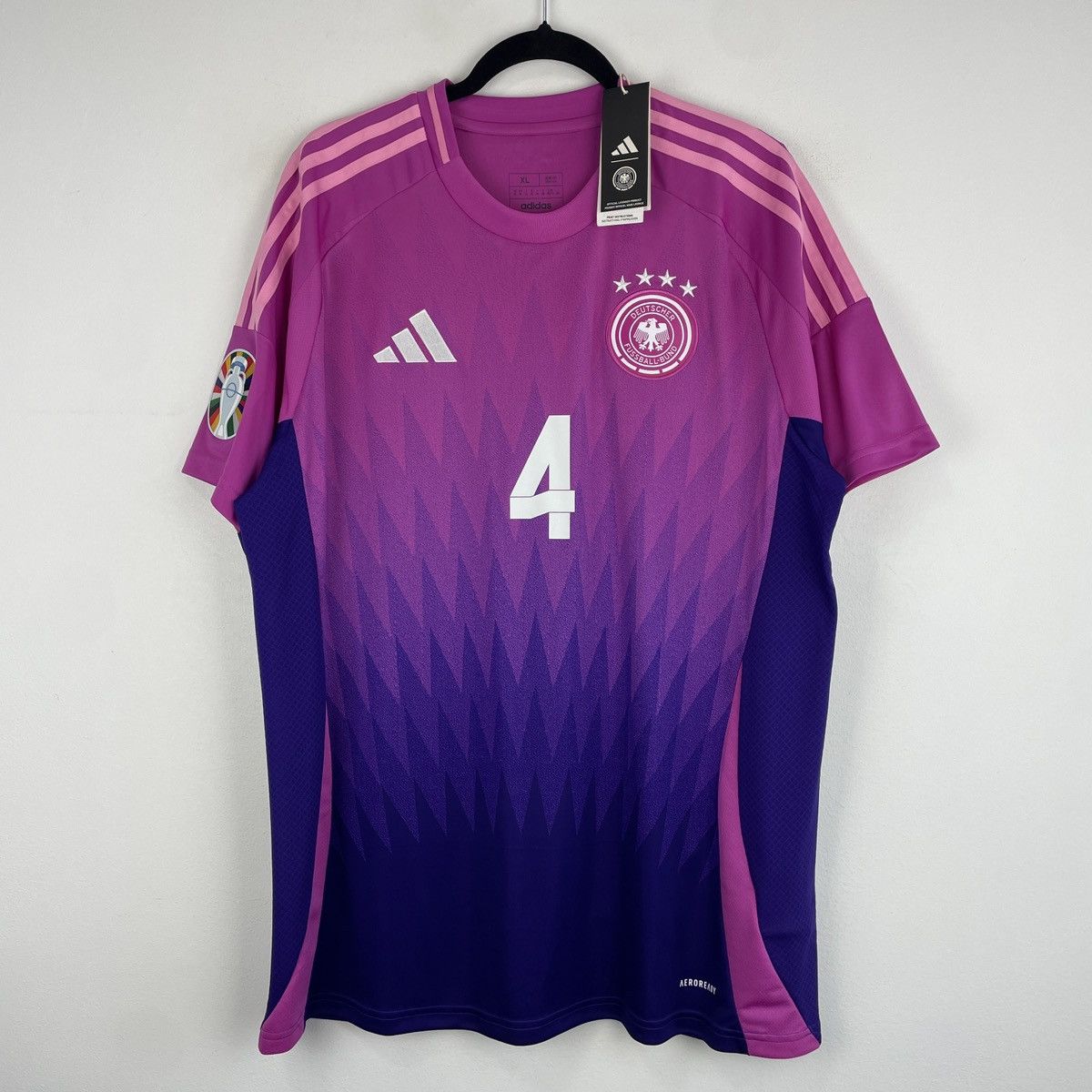 Adidas Germany Jonathan Tah Adidas Pink Jersey Euro 2024 size XL Size US XL / EU 56 / 4 - 2 Thumbnail
