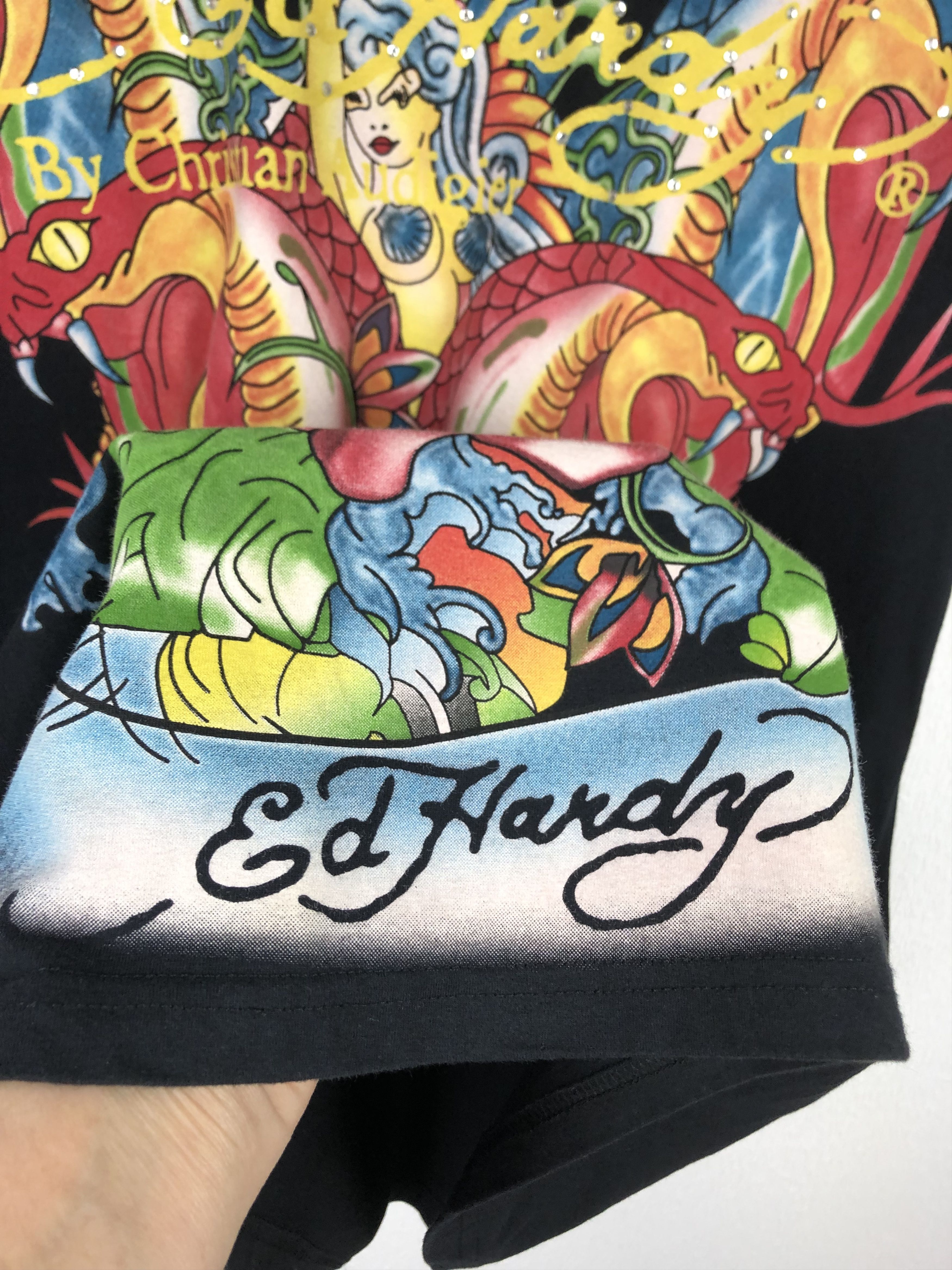 Vintage Vintage Ed Hardy Love Kills Skull Over Print Shirt Tee Hype Size US L / EU 52-54 / 3 - 5 Thumbnail