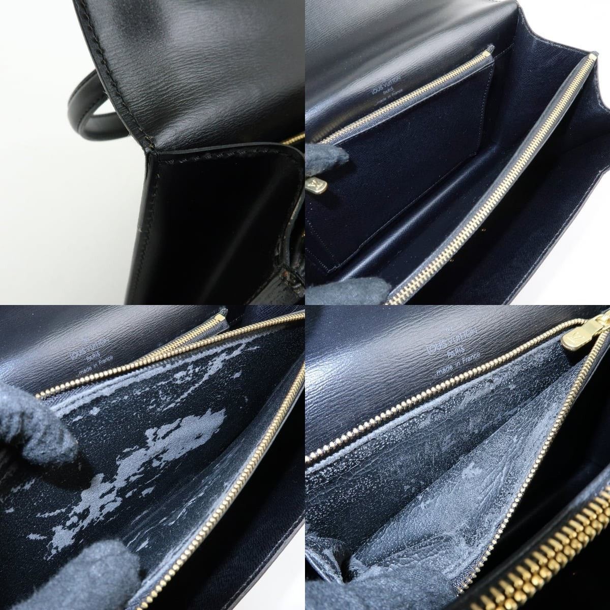 Louis Vuitton Louis Vuitton Epi Concorde Top Handle Bag Black Size ONE SIZE - 7 Thumbnail