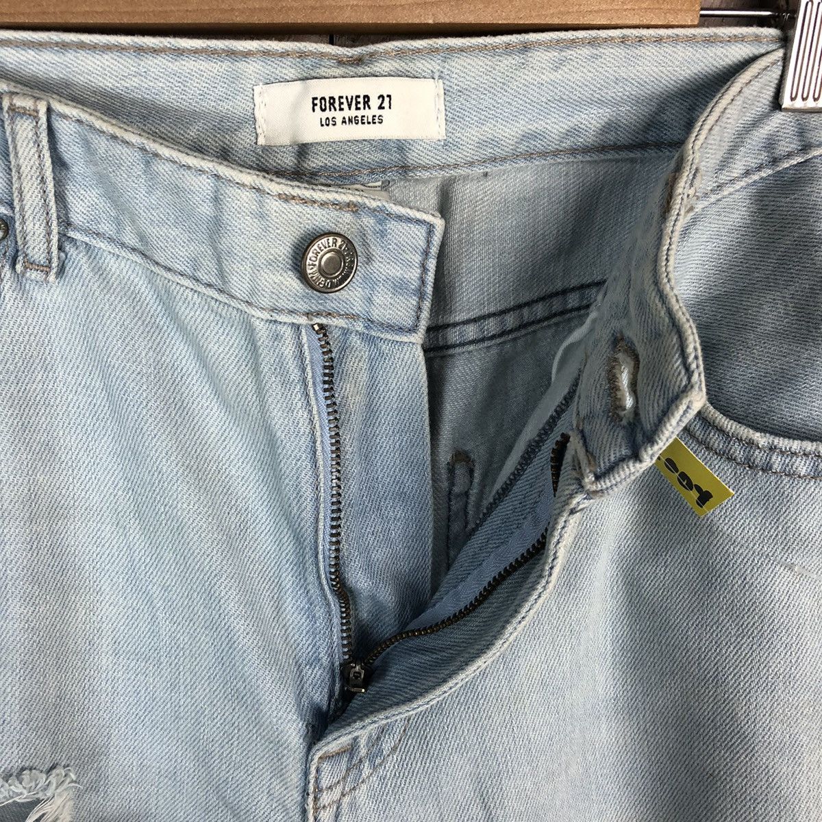 Japanese Brand Forever 21 Blue ripped Distressed Denim Pants #A1004 Size 33" - 15 Thumbnail