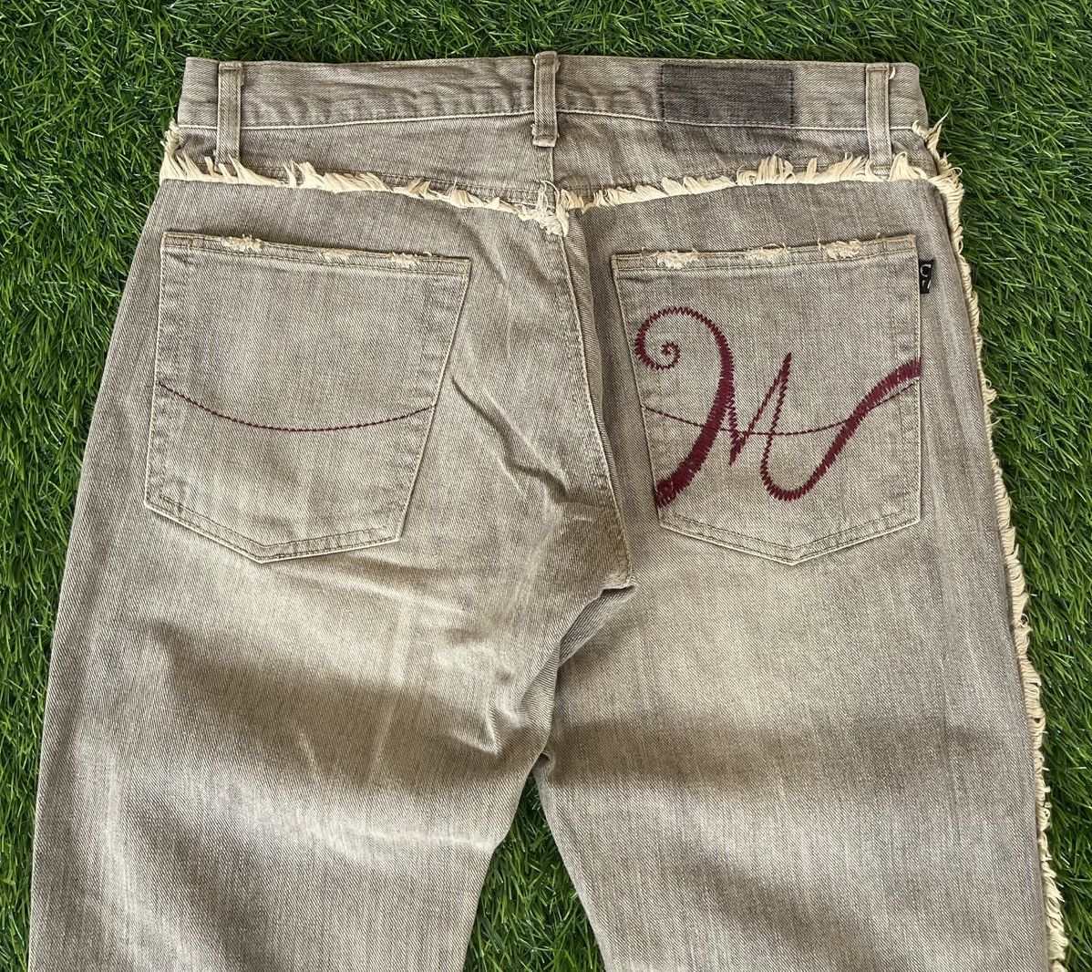 Morgan Homme Vintage’90s🔥MORGAN HOMME🔥Distressed Flared Denim Washed Size US 33 - 3 Thumbnail