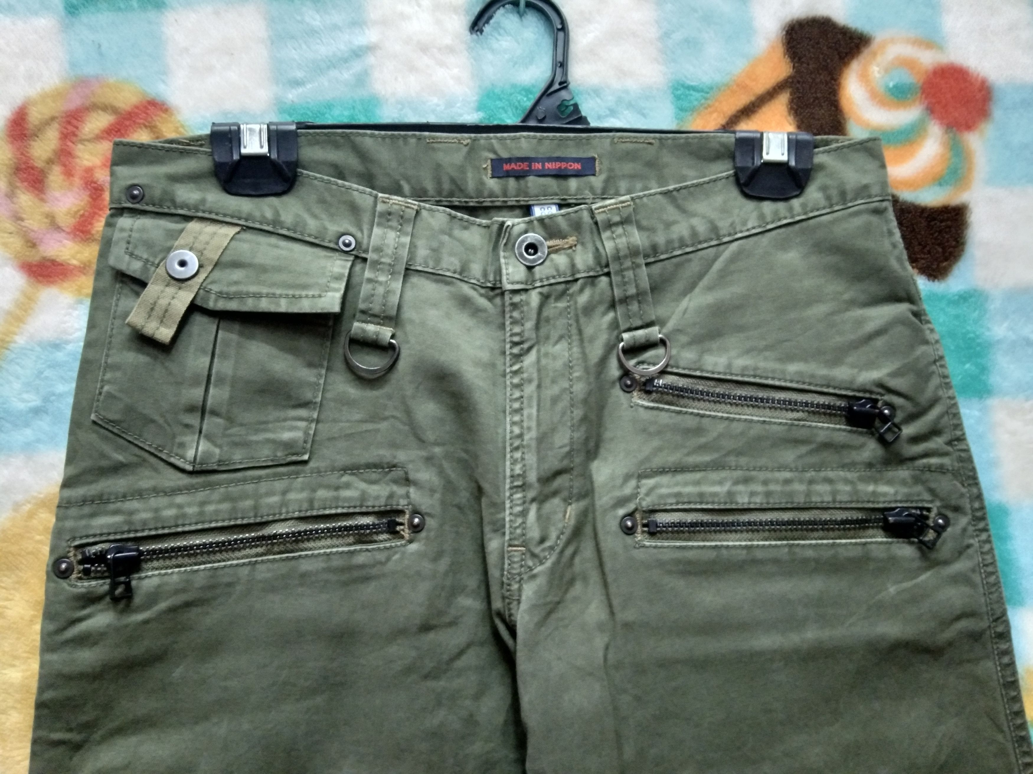 Japan Blue × Japanese Brand × Vintage MADE IN NIPPON BLUEWAY BELL BOTTOM MILITARY STYLE PANT Size US 30 / EU 46 - 4 Thumbnail