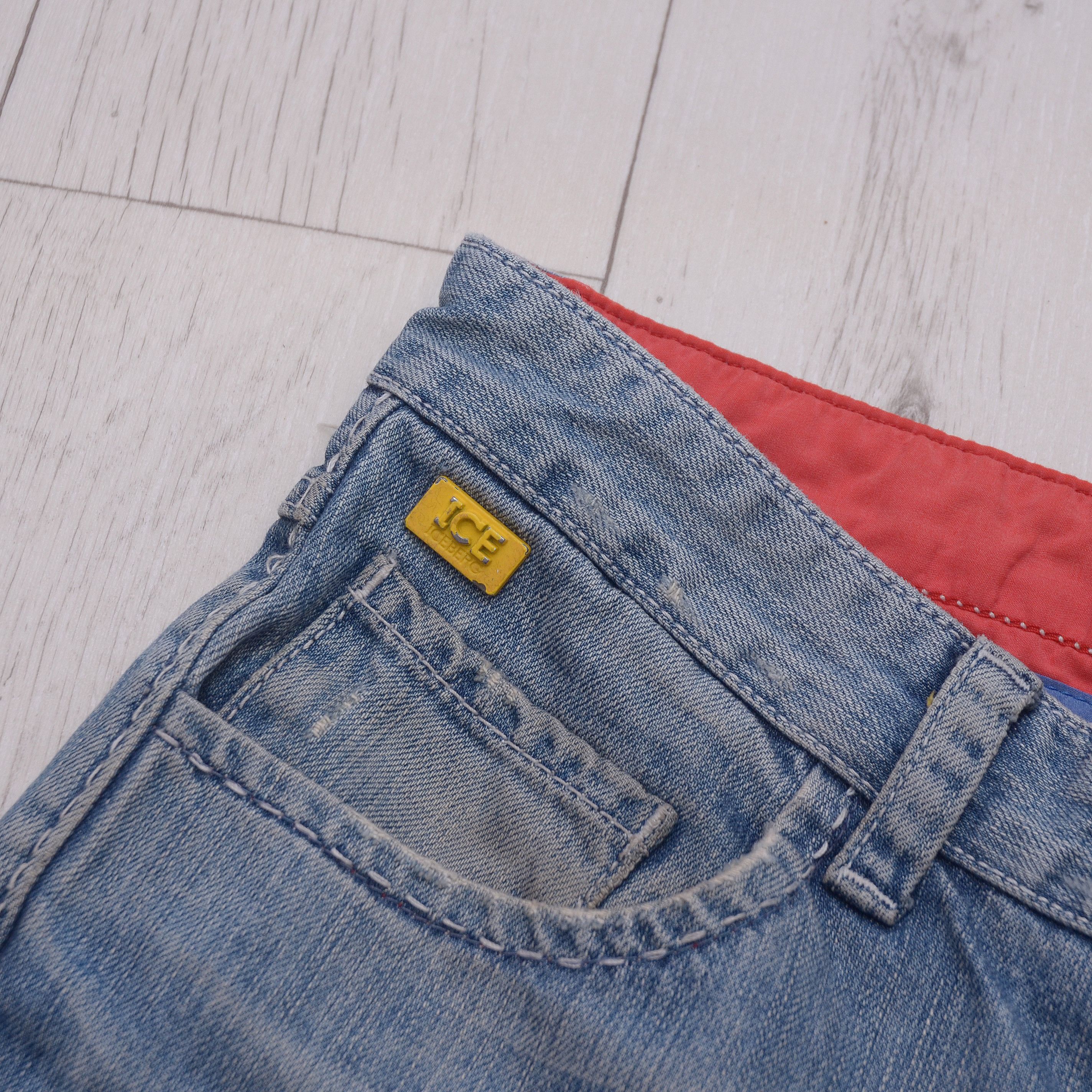 Iceberg Vintage Iceberg Jean Shorts Jorts Surfin POP Patch Logo Size US 33 - 5 Thumbnail