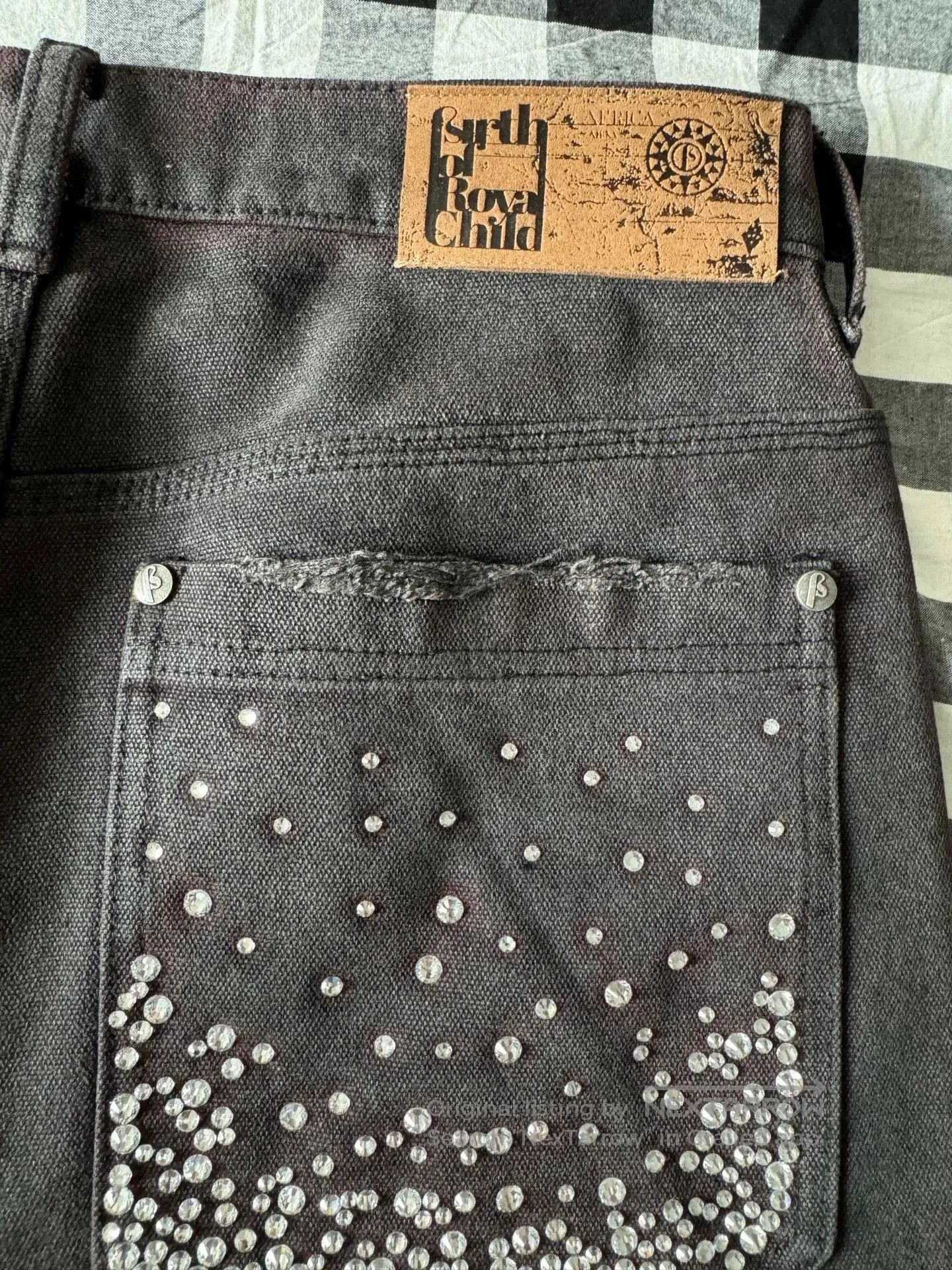 Birth of Royal Child Royal Child Laser Rhinestone Cargo Pants. Size 26" / US 2 / IT 38 - 4 Thumbnail