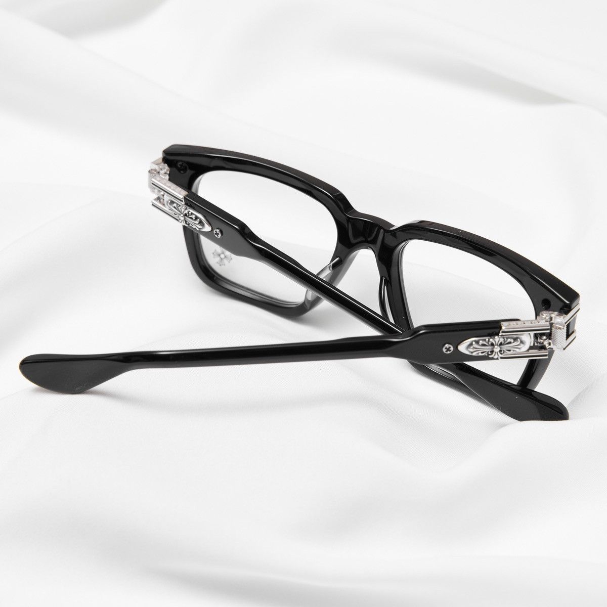 Chrome Hearts CHROME HEARTS BULGE BLACK SHINY SILVER GLASSES Size ONE SIZE - 8 Thumbnail