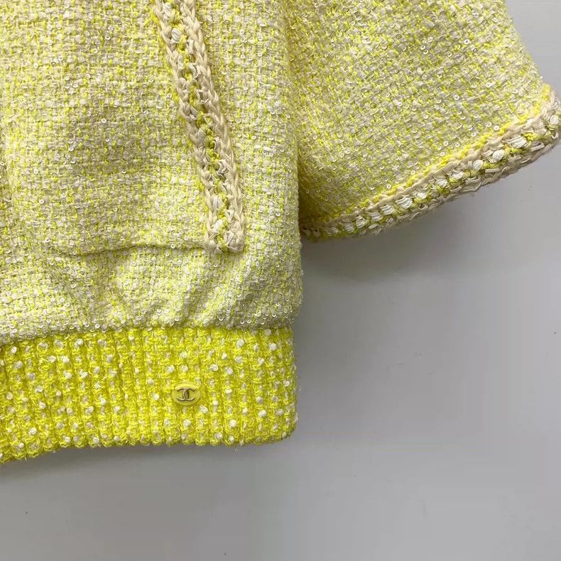 Chanel Yellow Cotton Chanel Beach Series Jacket -2505 Size XS / US 0-2 / IT 36-38 - 4 Thumbnail