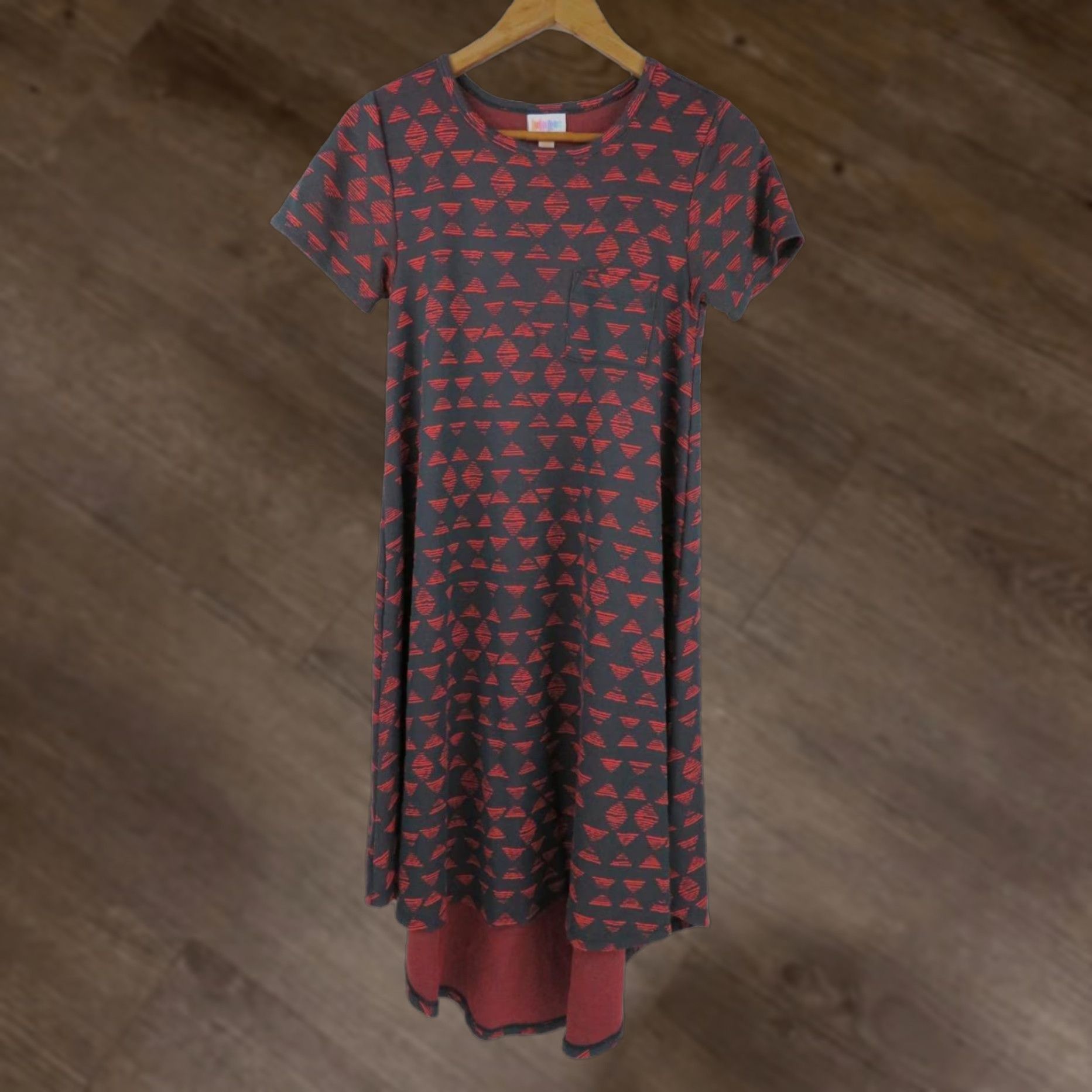Vintage Lularoe Carly Dress Jacquard Gray Pink Unicorn Geometric Suzian XXS Dress Size XXS / US 00 / IT 34 - 1 Thumbnail
