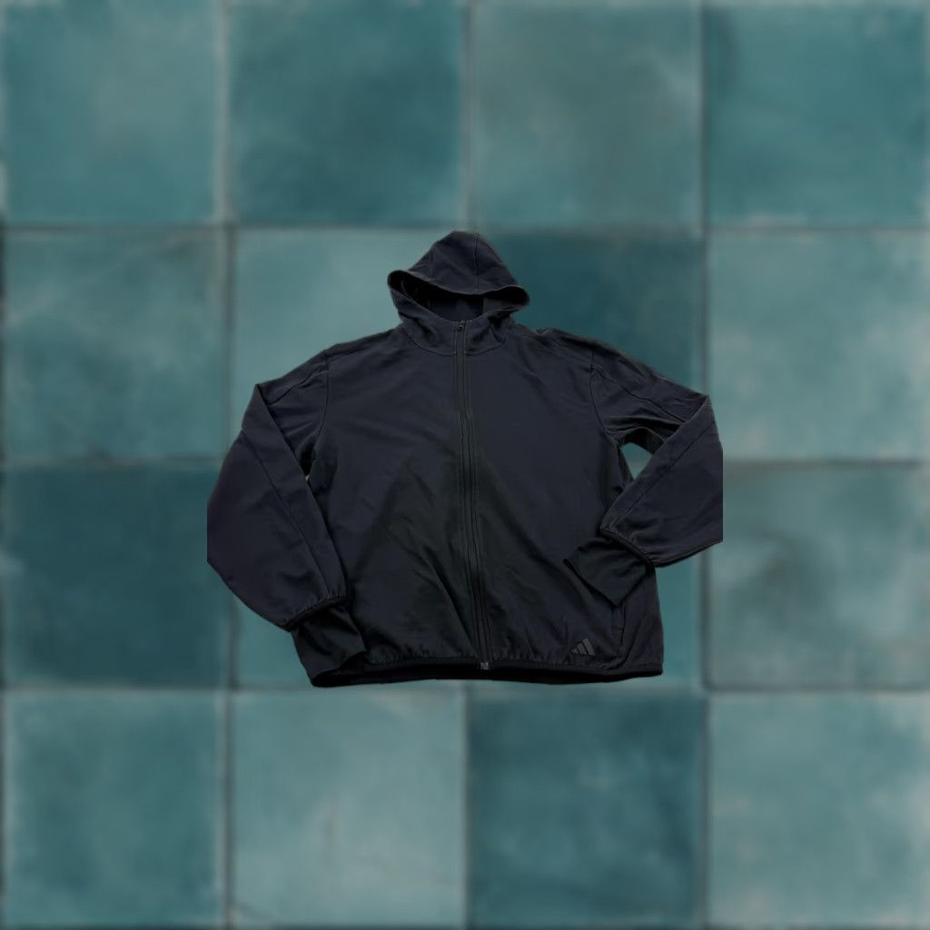Adidas Adidas Jacket Mens XL AEROREADY Full Zip Hooded Lightweight Athletic Size US M / EU 48-50 / 2 - 1 Thumbnail