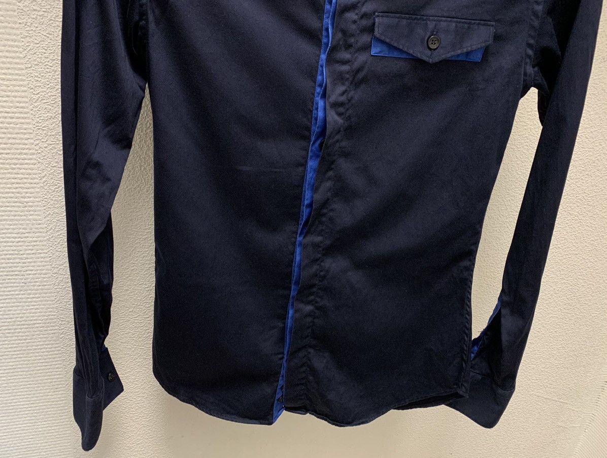Versace Versace collection slim navy blue shirts long sleeve S Size US S / EU 44-46 / 1 - 8 Thumbnail