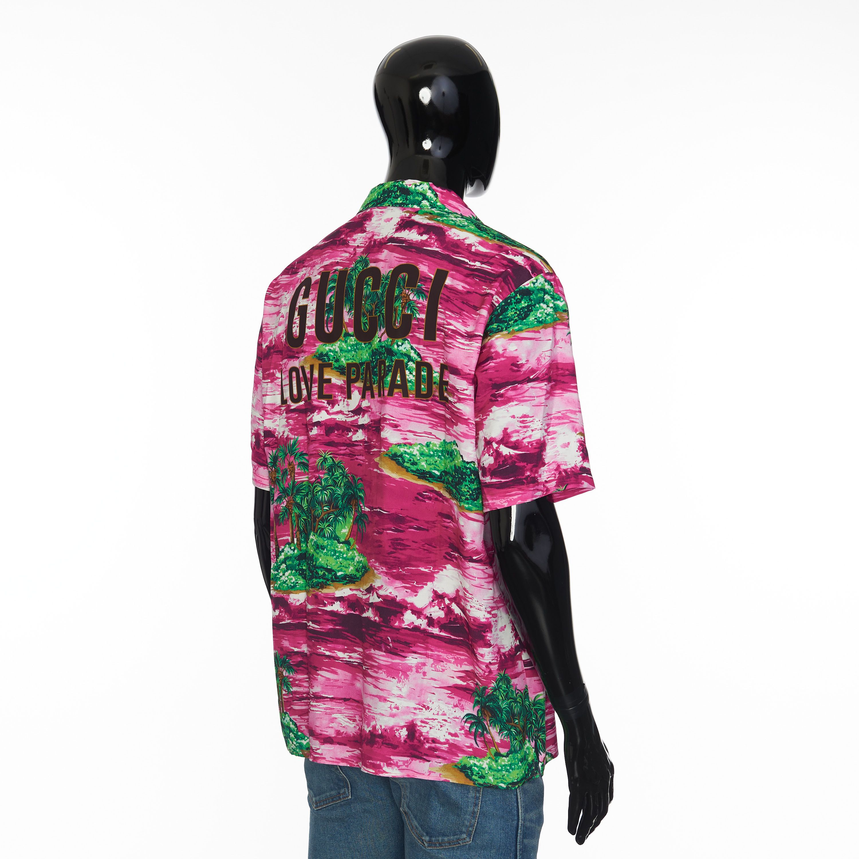 Gucci Multicolor Viscose Bowling Shirt With Island Print Size US S / EU 44-46 / 1 - 6 Thumbnail