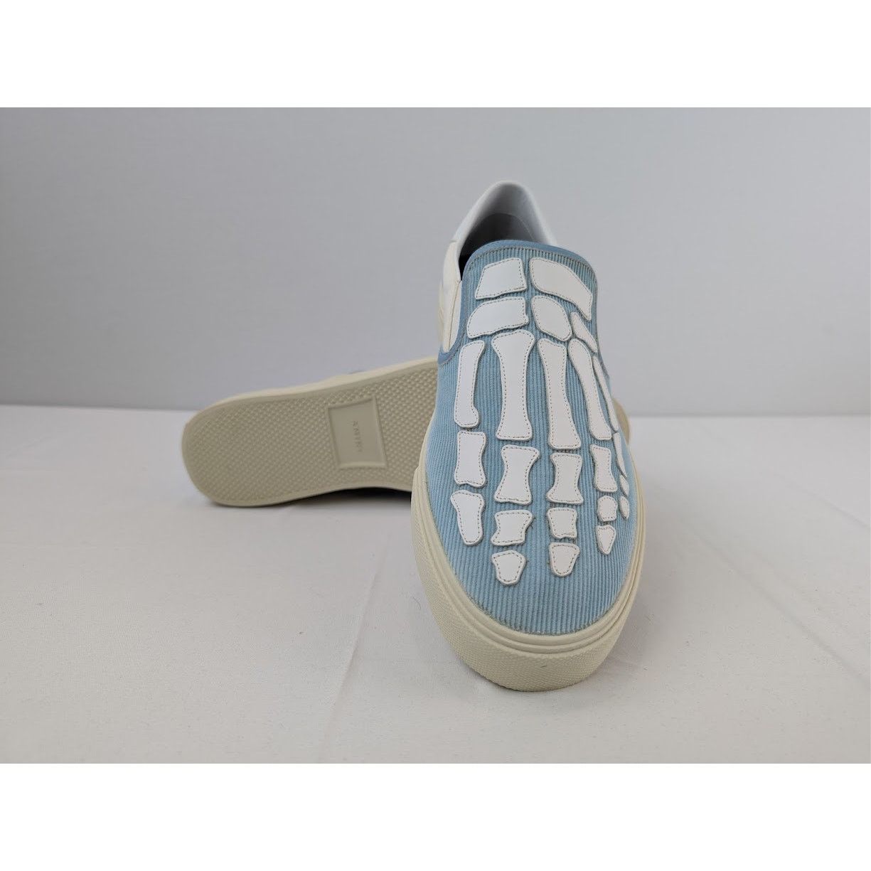 Amiri o1rshd1 Corduroy Skel Toe Slip On in Light Blue/White Size US 13 / EU 46 - 14 Thumbnail