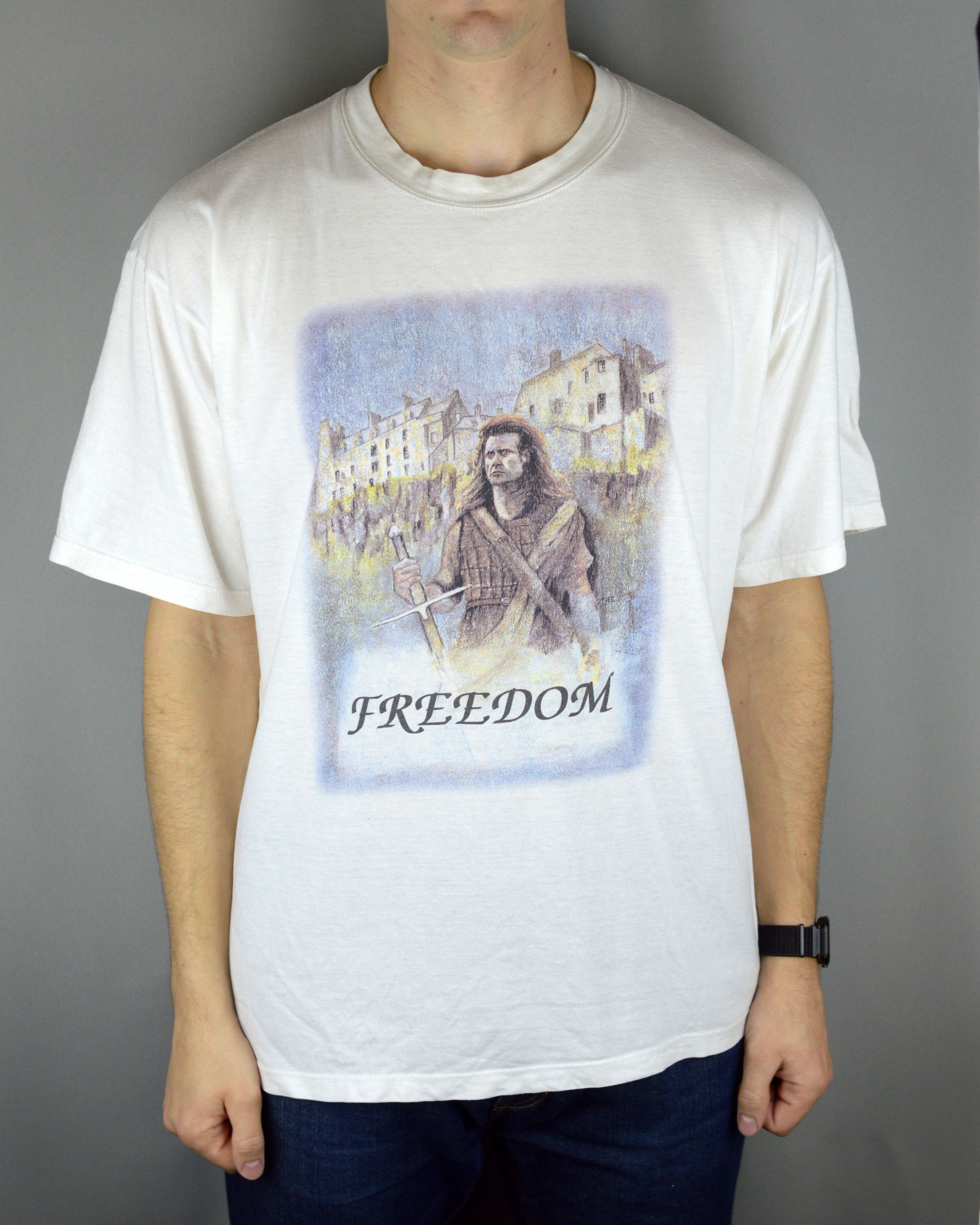 Vintage Vintage Braveheart Freedom Randall Wallace 1995 t shirt Size US XL / EU 56 / 4 - 1 Thumbnail