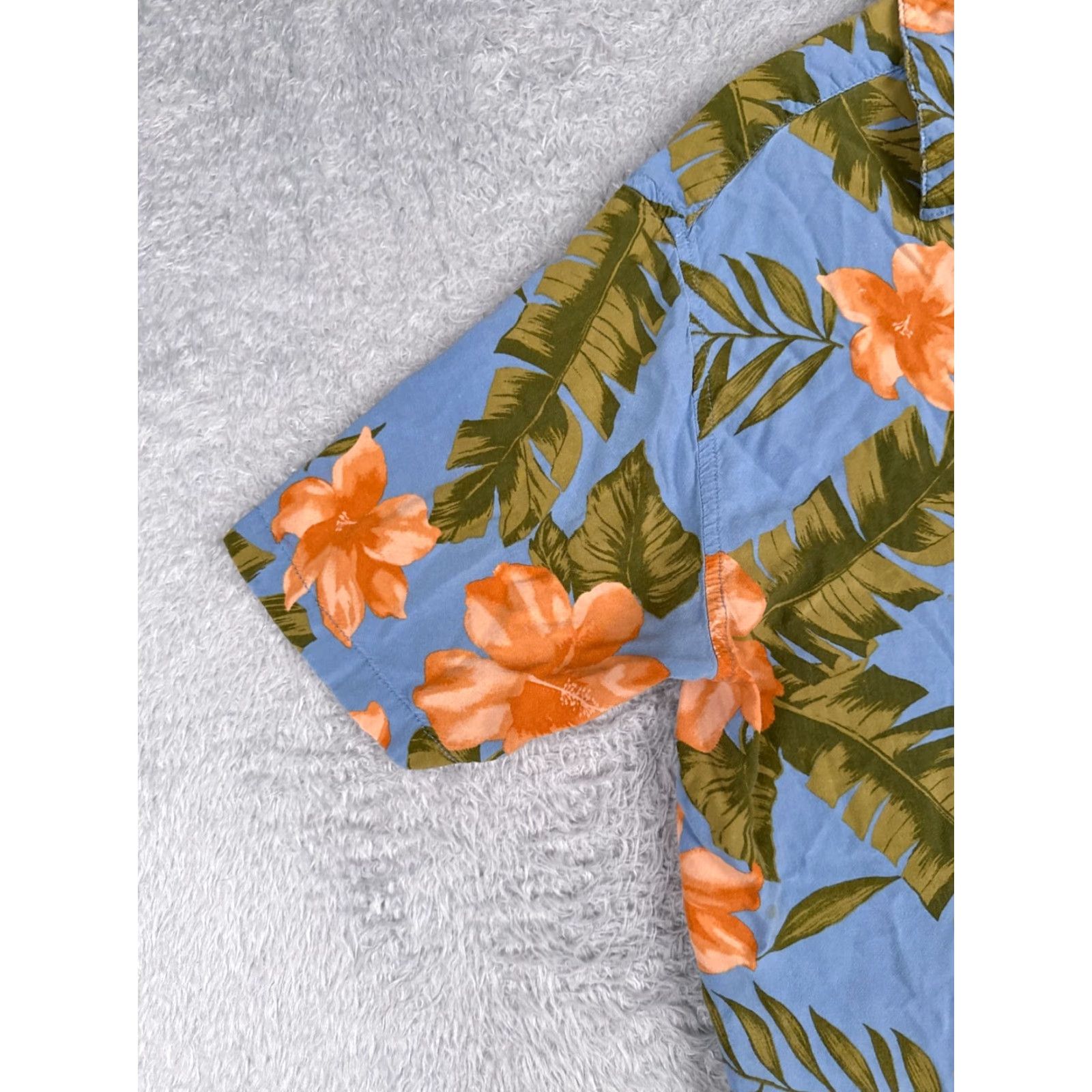 Panama Jack VINTAGE Panama Jack Shirt Adult XL Blue Orange Floral Palm Leaf Rayon Hawaiian Shirt Blue Floral 90s Luau Mens XL Size US XL / EU 56 / 4 - 3 Thumbnail