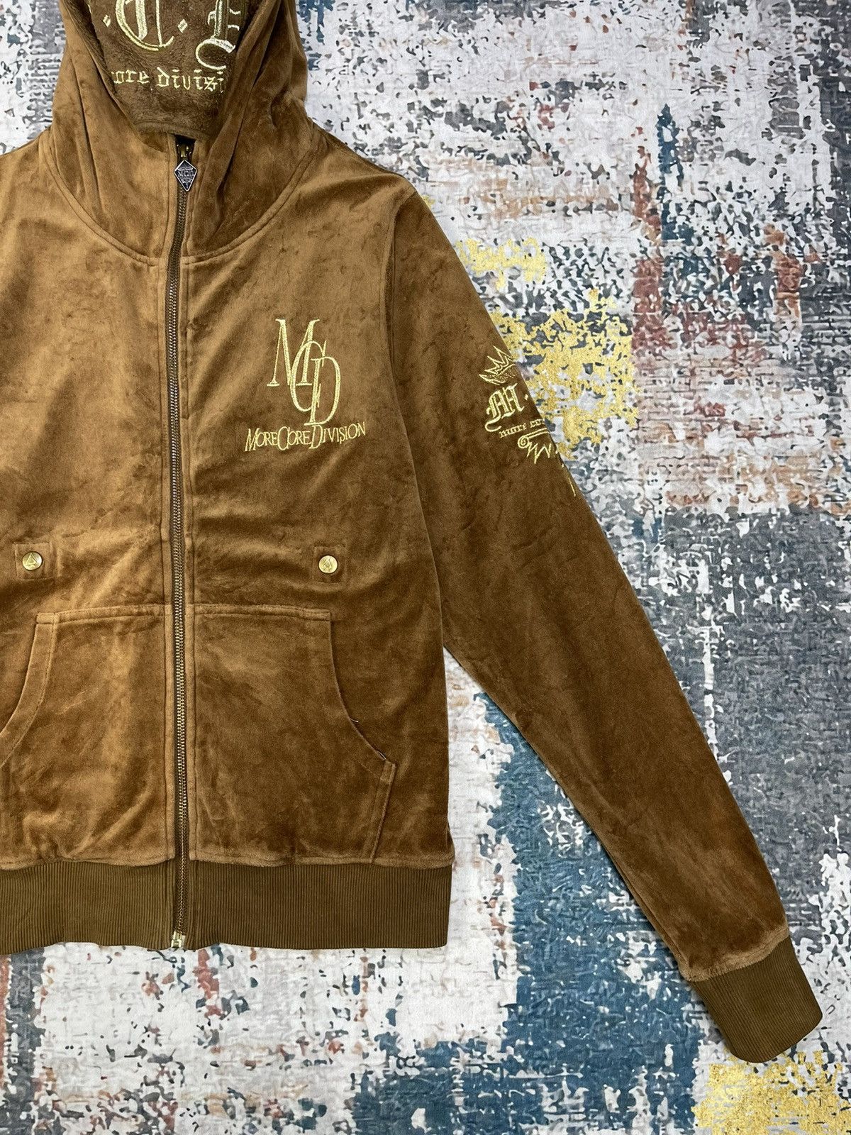 If Six Was Nine More Core Division Self Mask Back Spell Velour Jacket Size US S / EU 44-46 / 1 - 4 Thumbnail