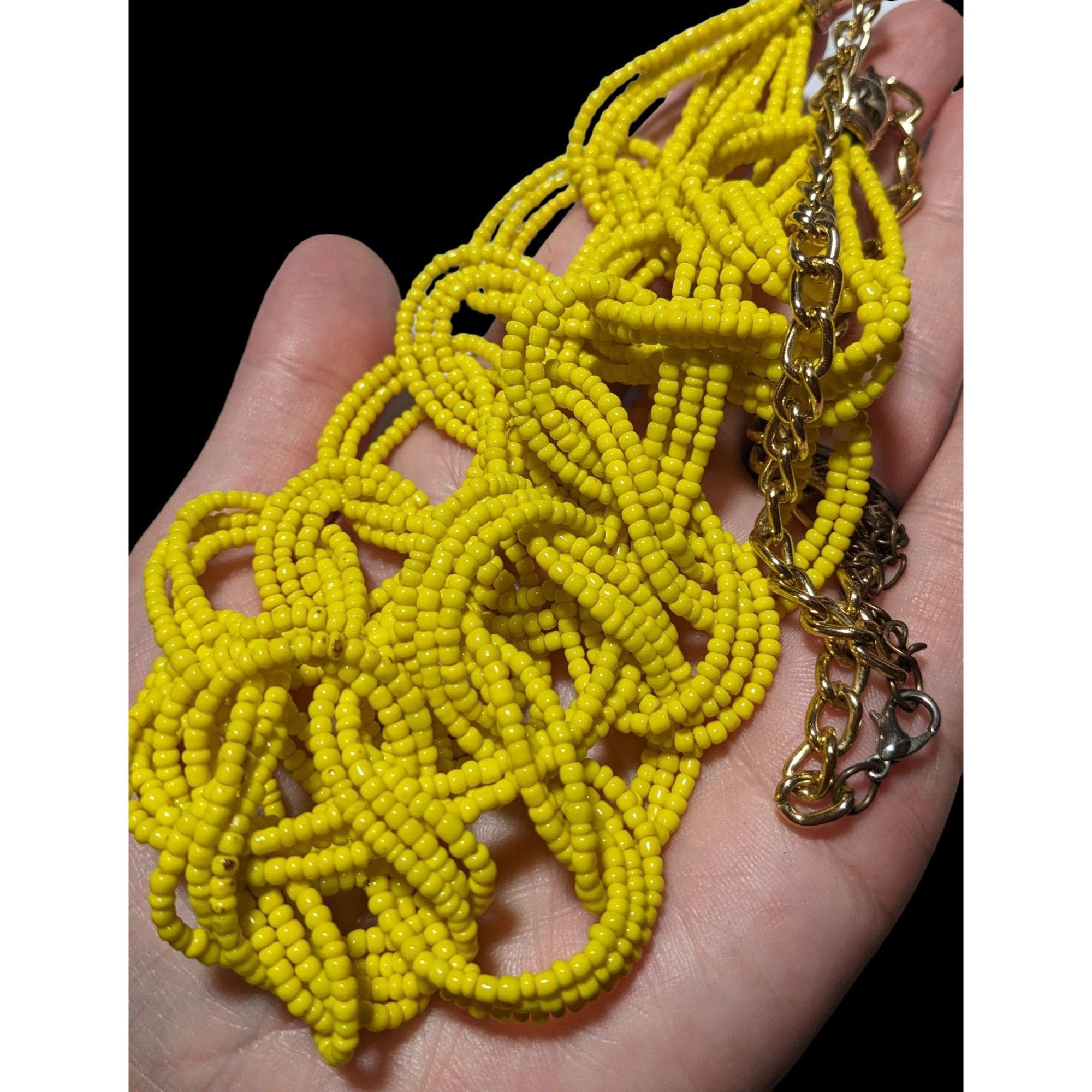 Other Braided Yellow Glass Seed Bead Necklace Size ONE SIZE - 4 Thumbnail