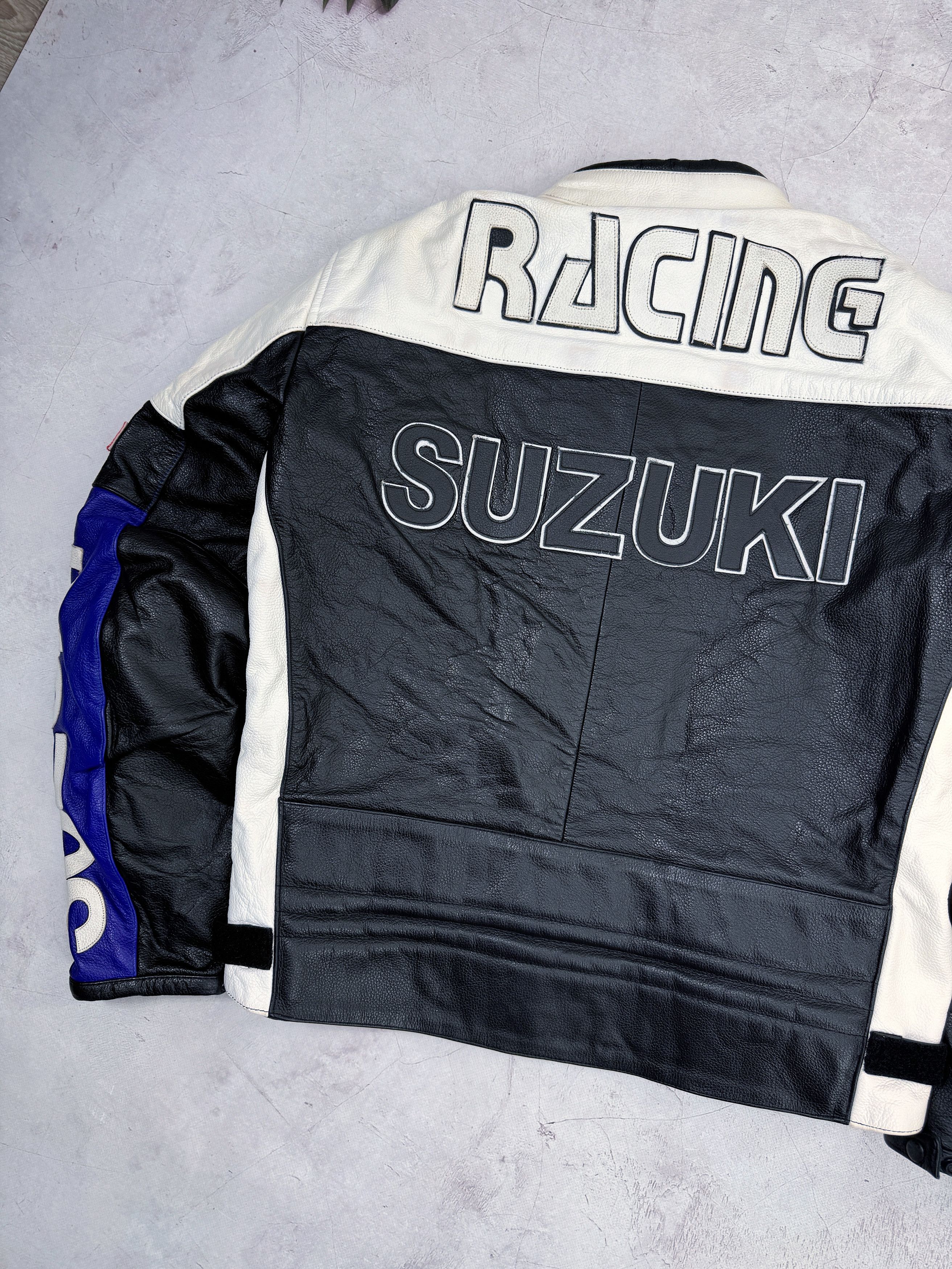 Other Vintage Suzuki Leather Jacket Moto Racing Motul Arai Helmet Size US XL / EU 56 / 4 - 16 Thumbnail