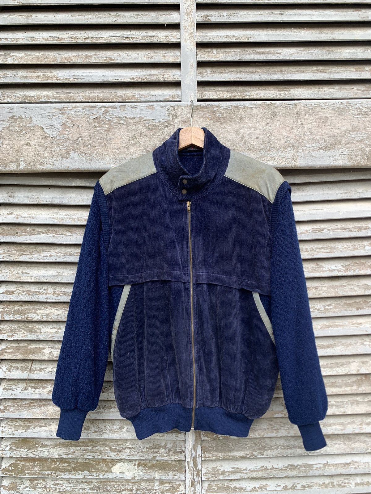 Vintage THRASHED Tokyo Zip Up Suede Bomber Jacket Size US M / EU 48-50 / 2 - 3 Thumbnail