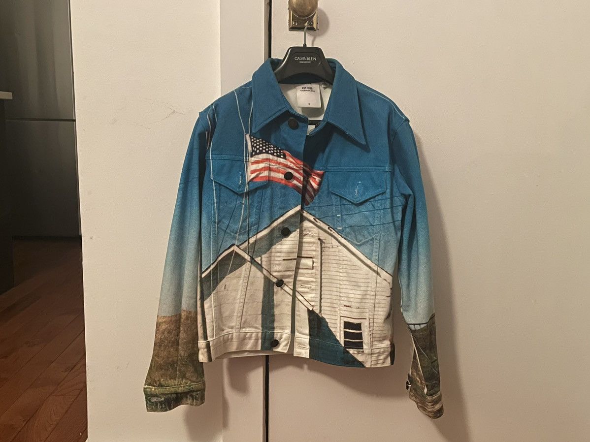 Calvin Klein 205W39NYC American Landscape Denim Trucker Jacket (M