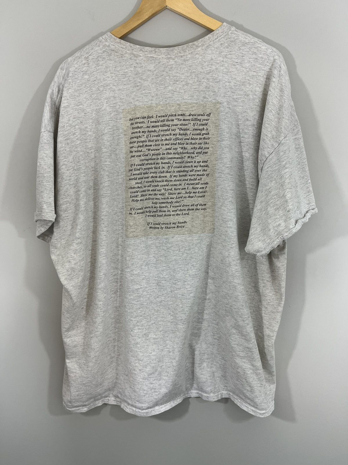Vintage Oversize Distressed Religious Script Boxy XXXL Tee Size US XXL / EU 58 / 5 - 8 Thumbnail