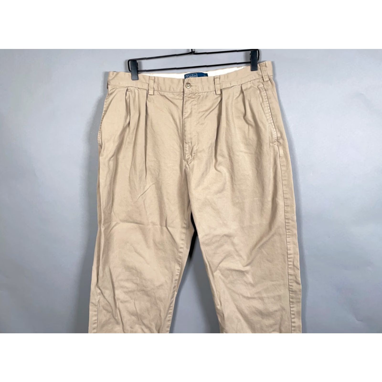 Polo Ralph Lauren VINTAGE Polo Ralph Lauren Men's Pants Chino Casual High Rise Pleated 36 x 30 Beige Size US M / EU 48-50 / 2 - 5 Thumbnail