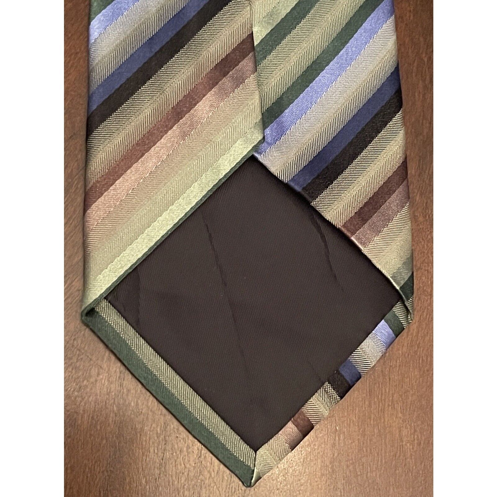 Kenneth Cole Kenneth Cole Reaction Green Blue Brown 100% Silk China Size ONE SIZE - 2 Thumbnail