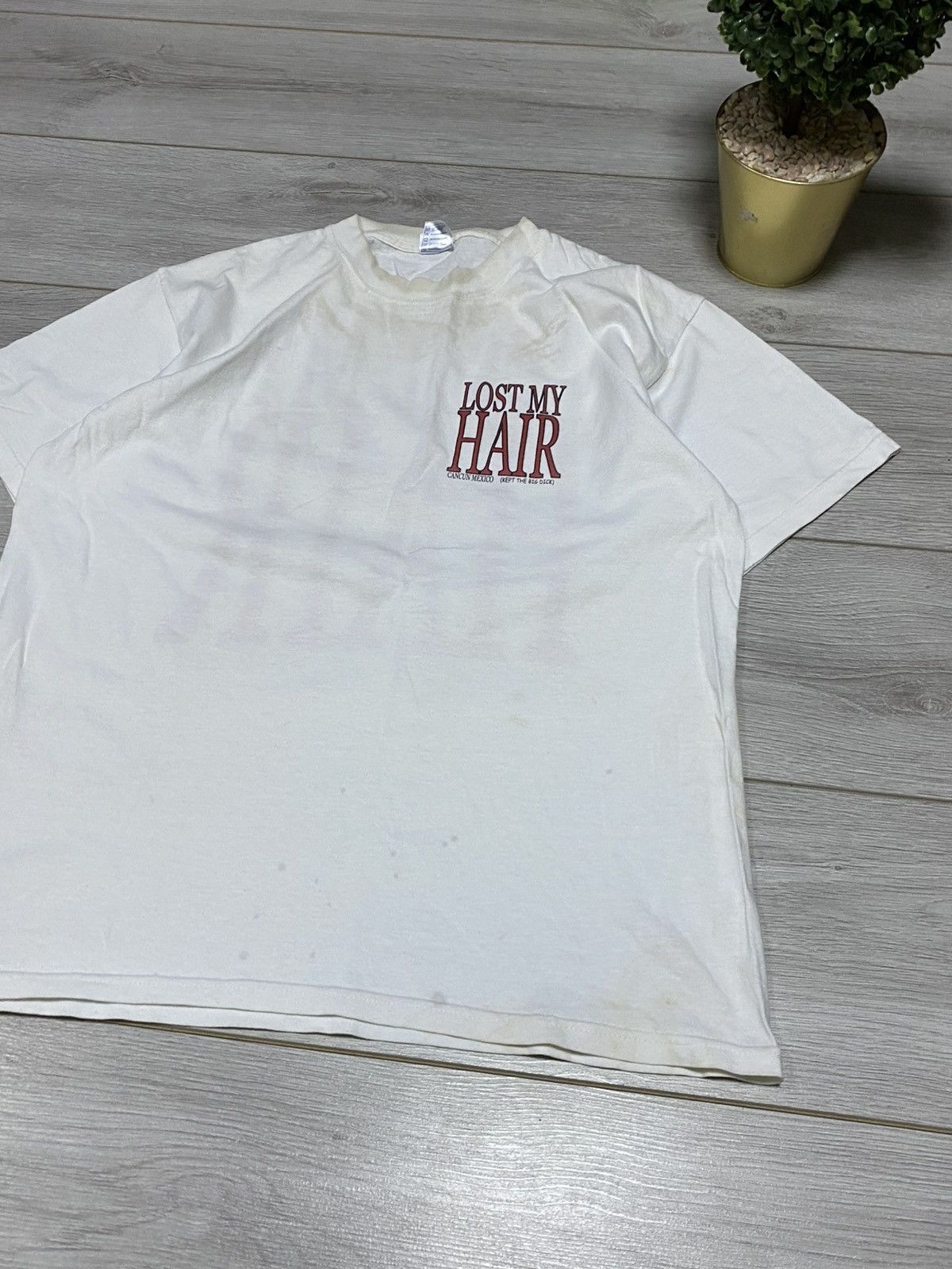 Vintage Lost my hair kept the big dick vintage tee cancun mexico Size US L / EU 52-54 / 3 - 3 Thumbnail